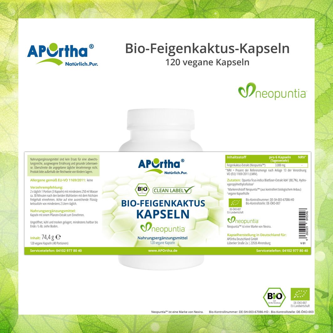 APOrtha® Neopuntia™ Bio-Feigenkaktus - Kapseln