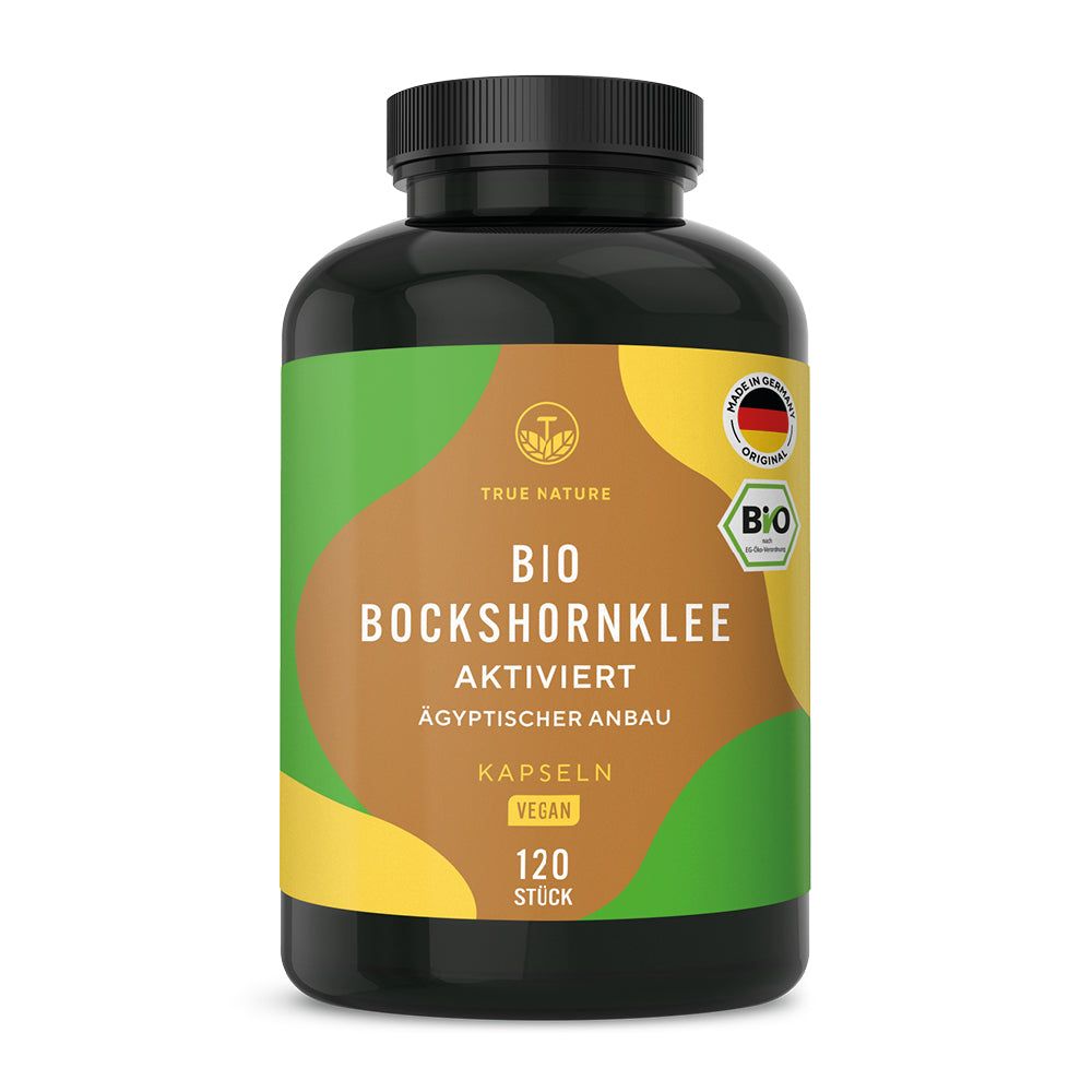 True Nature® Aktivierte Bio Bockshornklee Kapseln (Probiergröße) - Vegan & Made in Germany 120 St
