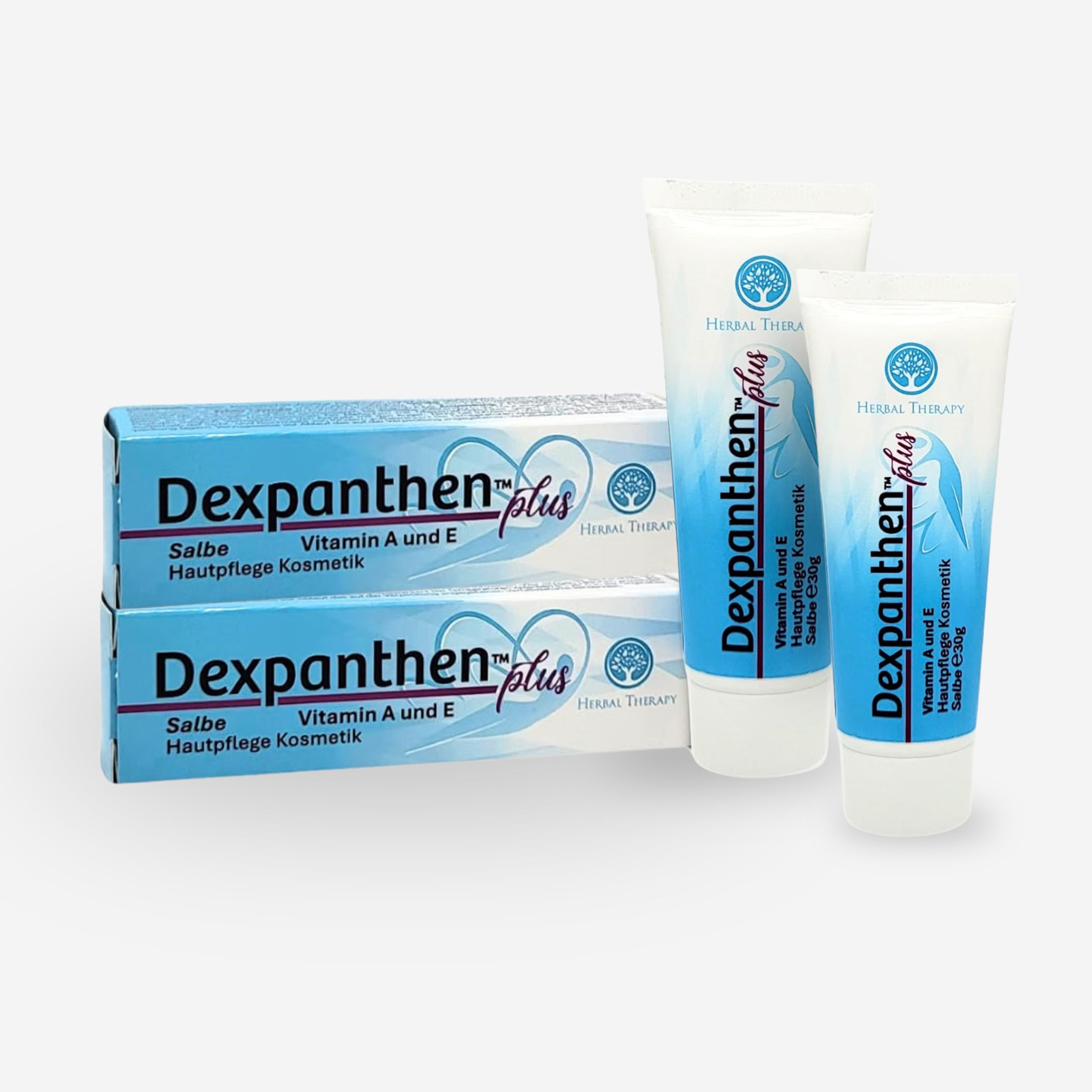 Herbal Therapy Dexpanthen Plus, mit Vitamin A und E | bei Sonnenbrand, Rötungen, Wunden 2x30 g Salbe