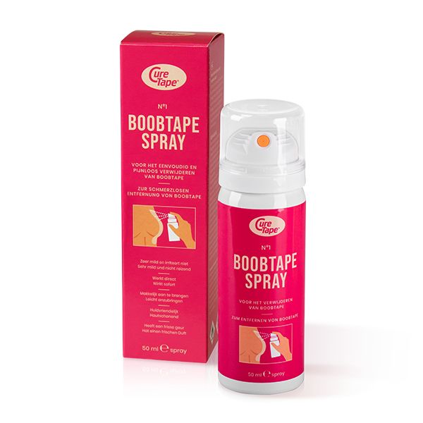CureTape® Boob Tape Schwarz - Komplettset : mit 2 Nippleabdeckungen und Tape Entfernungsspray