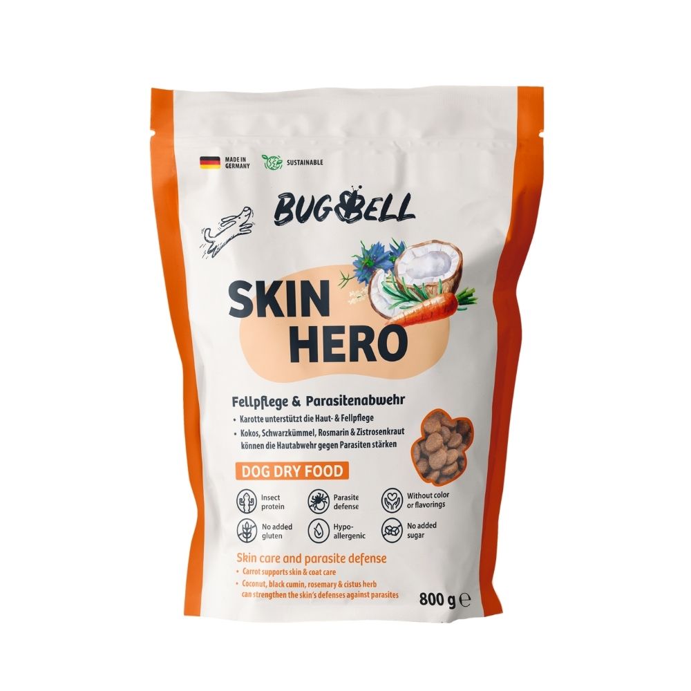 BugBell Trockenfutter SkinHero - Fellpflege & Parasitenabwehr 1 g Pellets