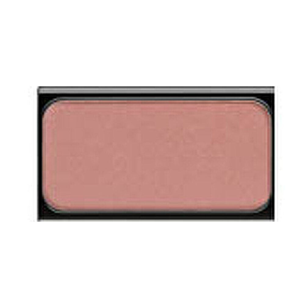 Rechteckiger Blush in einem schwarzen Gehäuse. Der Blush hat einen rosafarbenen Farbton.