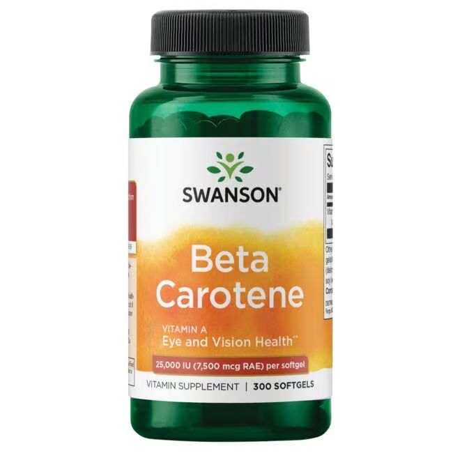 Swanson Beta-Carotin (Vitamin A) 25000 IU 300 Pc
