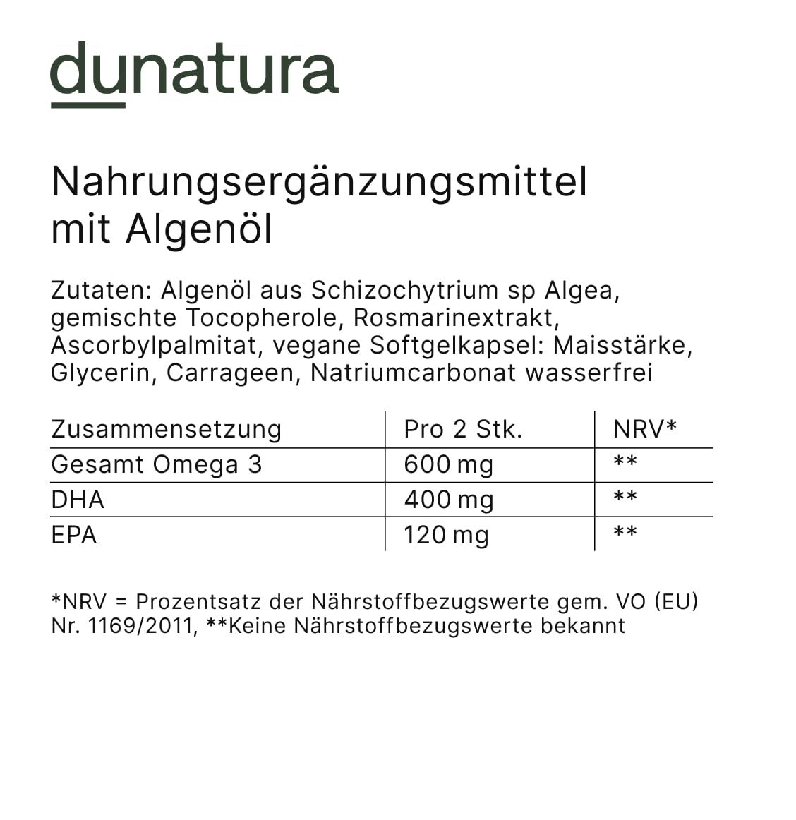 dunatura Omega 3 Dose