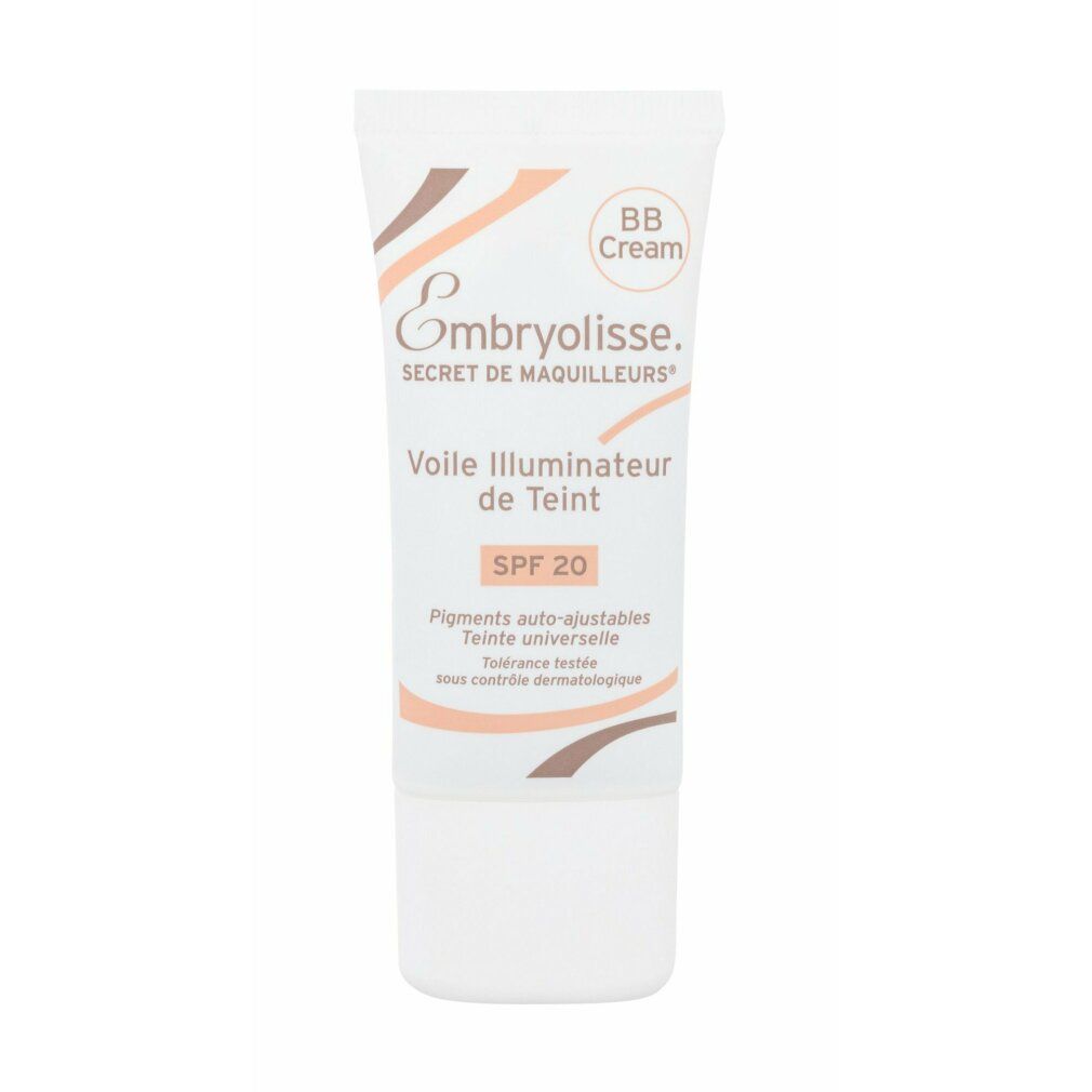 Embryolisse BB Cream Tube mit 'SPF 20'. Produktname: 'Voile Illuminateur de Teint'. Für alle Hauttöne.