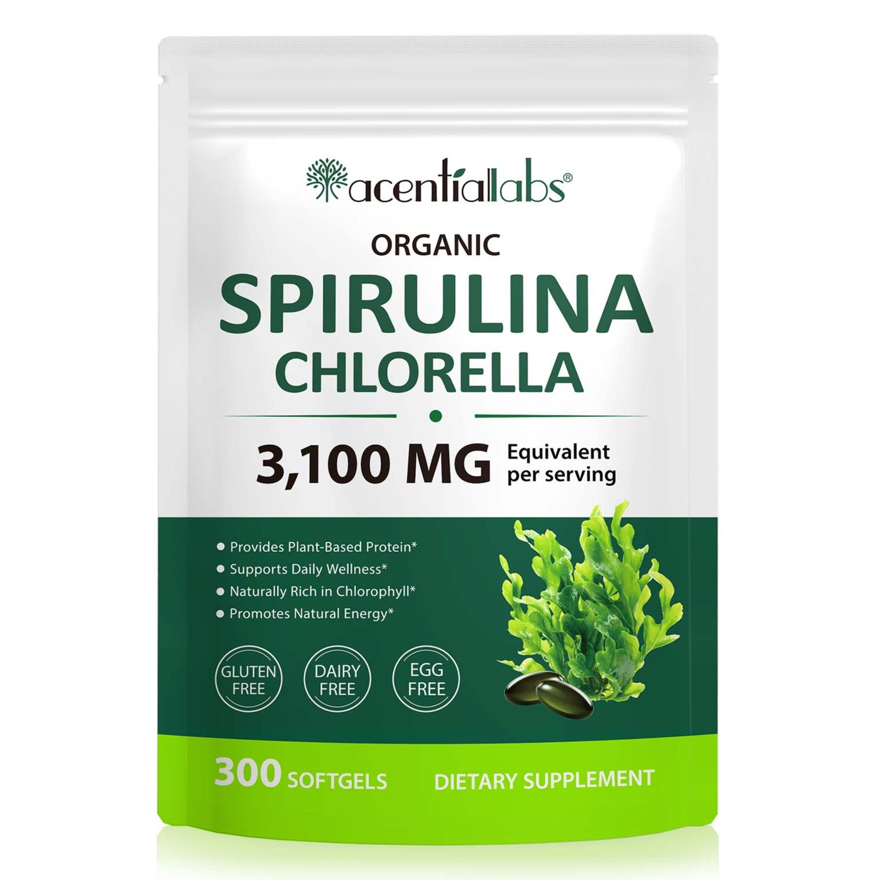P-beauty Spirulina Chlorella Softgels Mineralien 3100 mg Vegan 1x300 St Kapseln