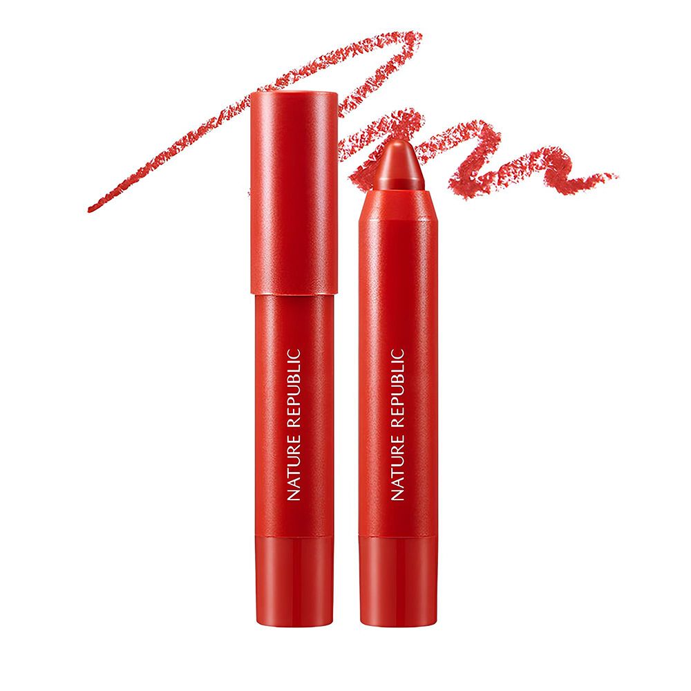 NATURE REPUBLIC By Flower Eco Crayon Lip Velvet Lipstick 04 Chilli Red