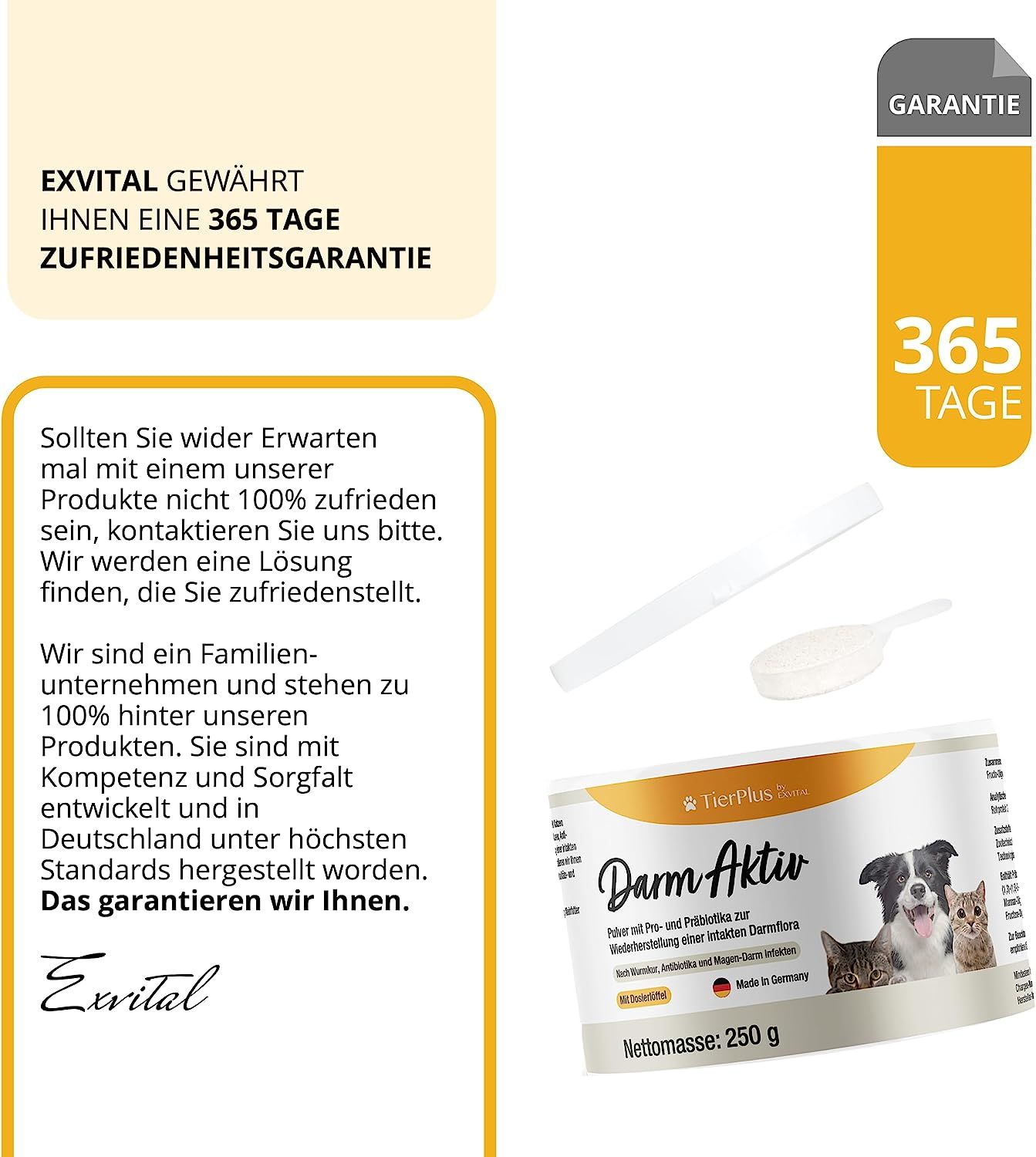 EXVital® Darm Aktiv Pulver für Hunde & Katzen, Probiotika & Präbiotika