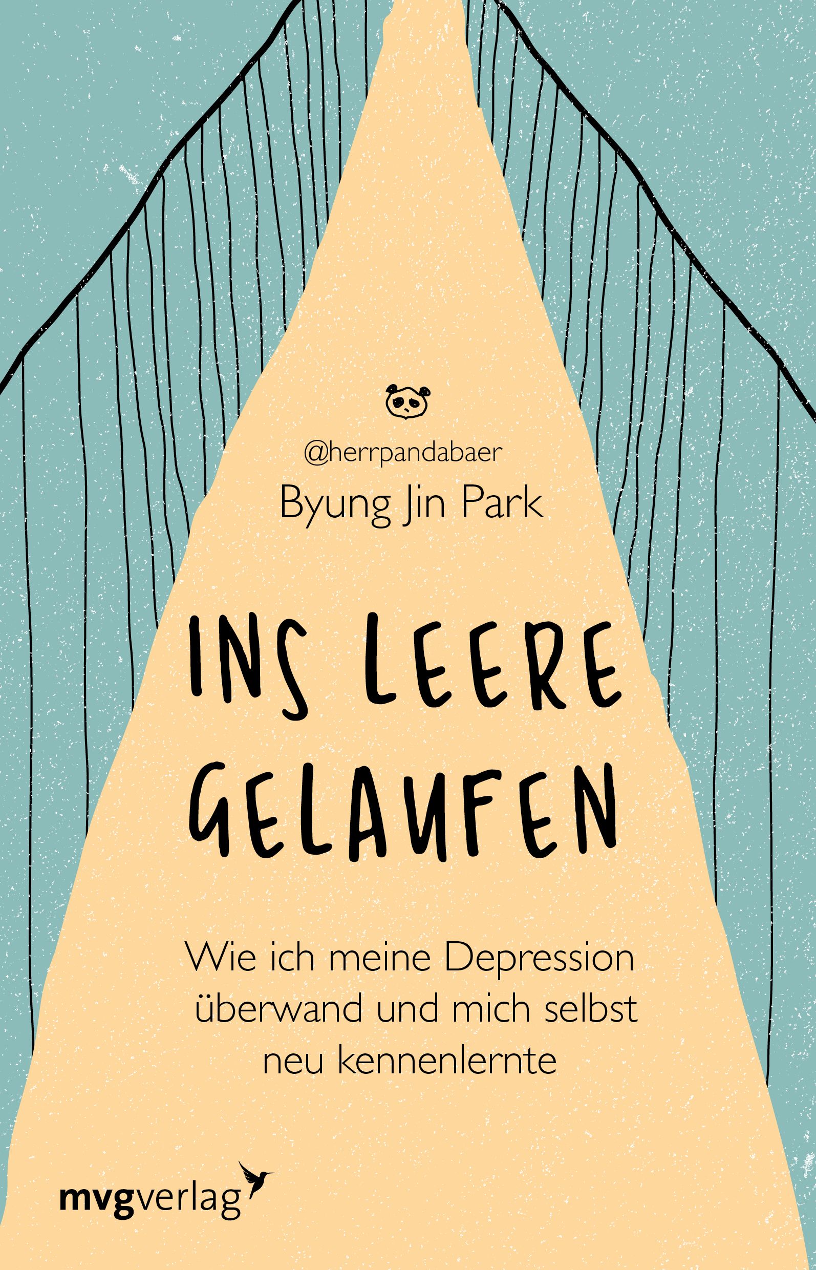 Buchcover mit Titel "INS LEERE GELAUFEN" von Byung Jin Park. Untertitel: Wie ich meine Depression überwand und mich selbst neu kennenlernte.