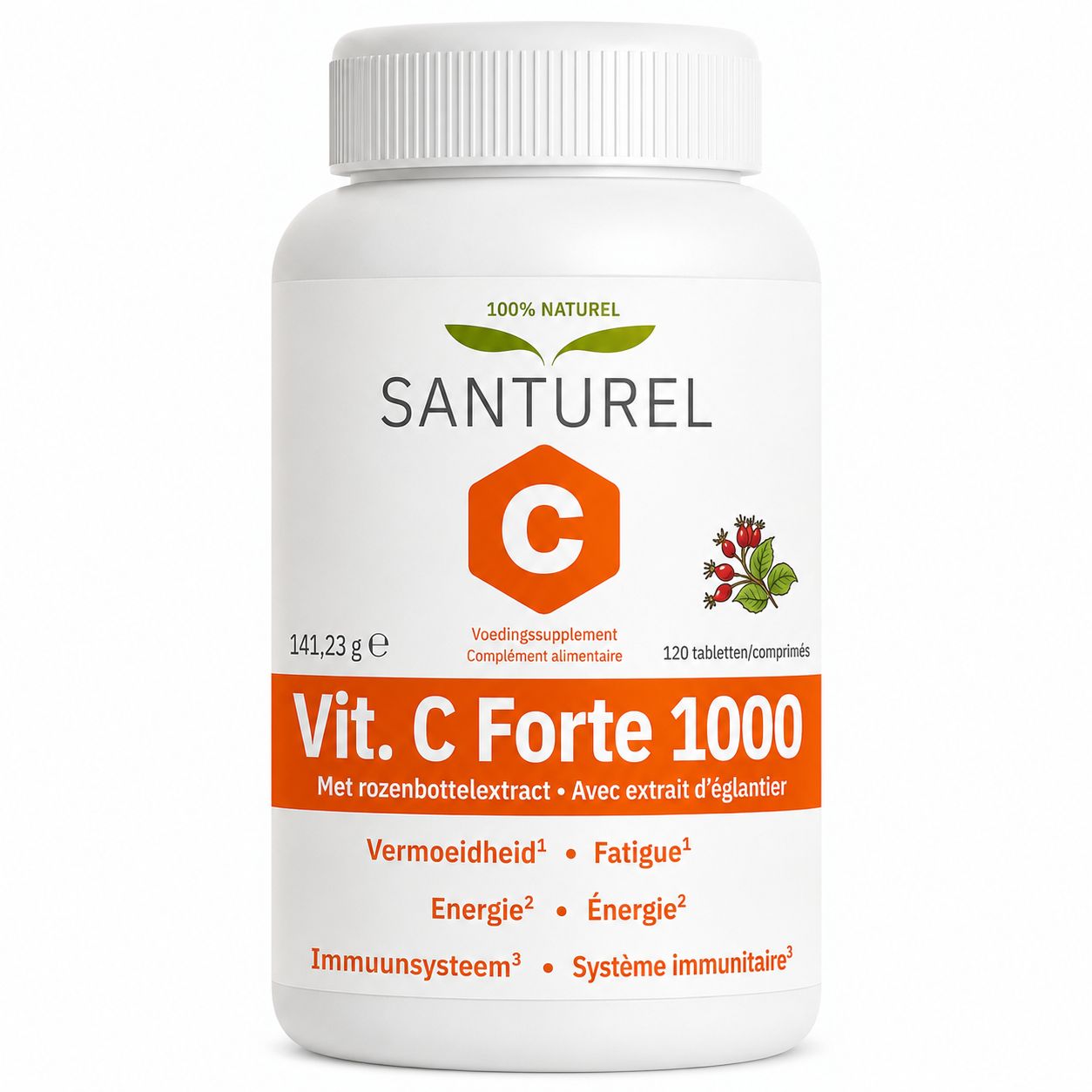 Santurel Vit. C Forte 1000 - Vitamin mit Hagebuttenextrakt 120 St Tabletten