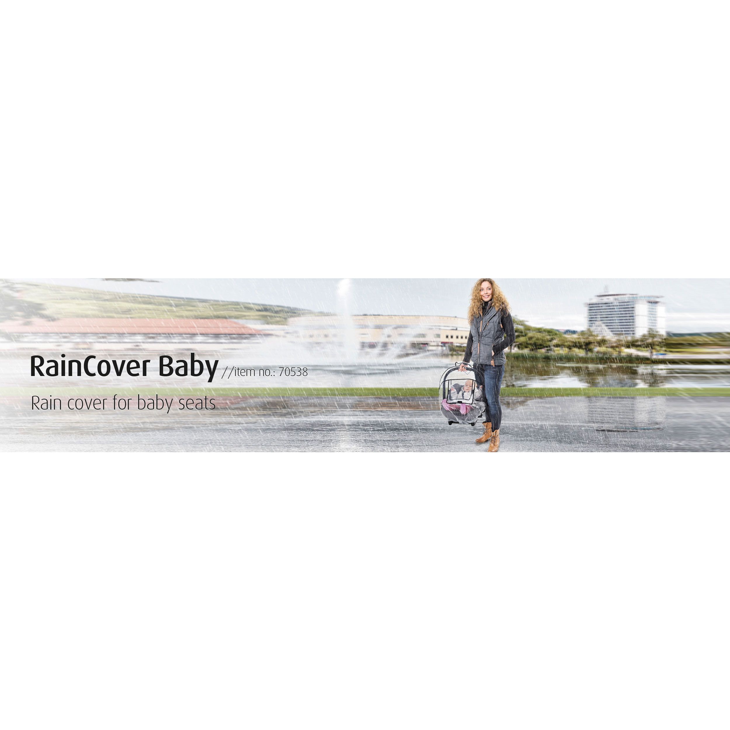 reer RainCover Baby Regenschutz für Babyschale, Regenverdeck, Regenhaube