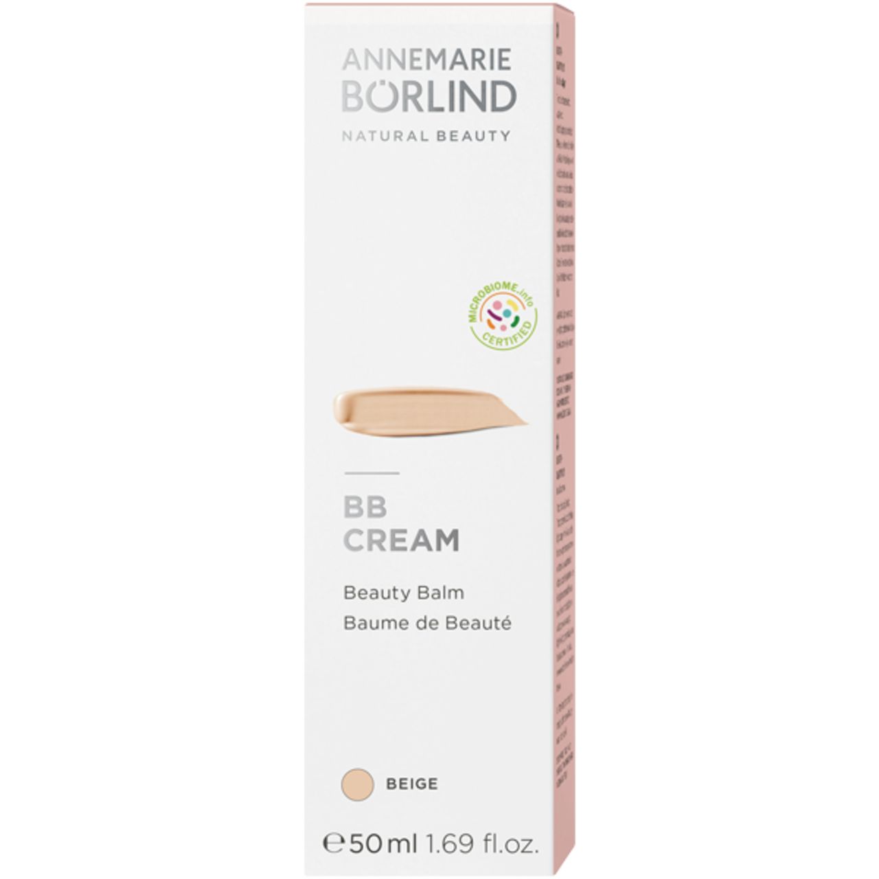 Verpackung der BB Cream. Marke: ANNEMARIE BÖRLIND. Beige Farbton. 50 ml.