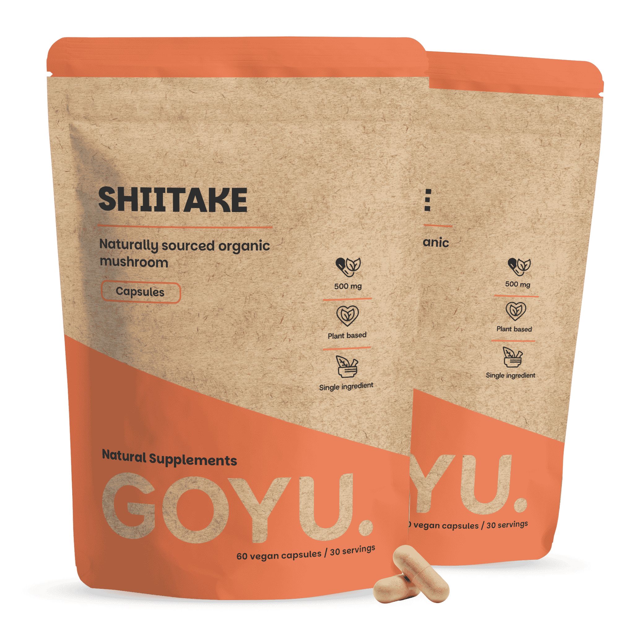 GOYU® – Shiitake Capsules 500 mg Biologisch Combipack 120