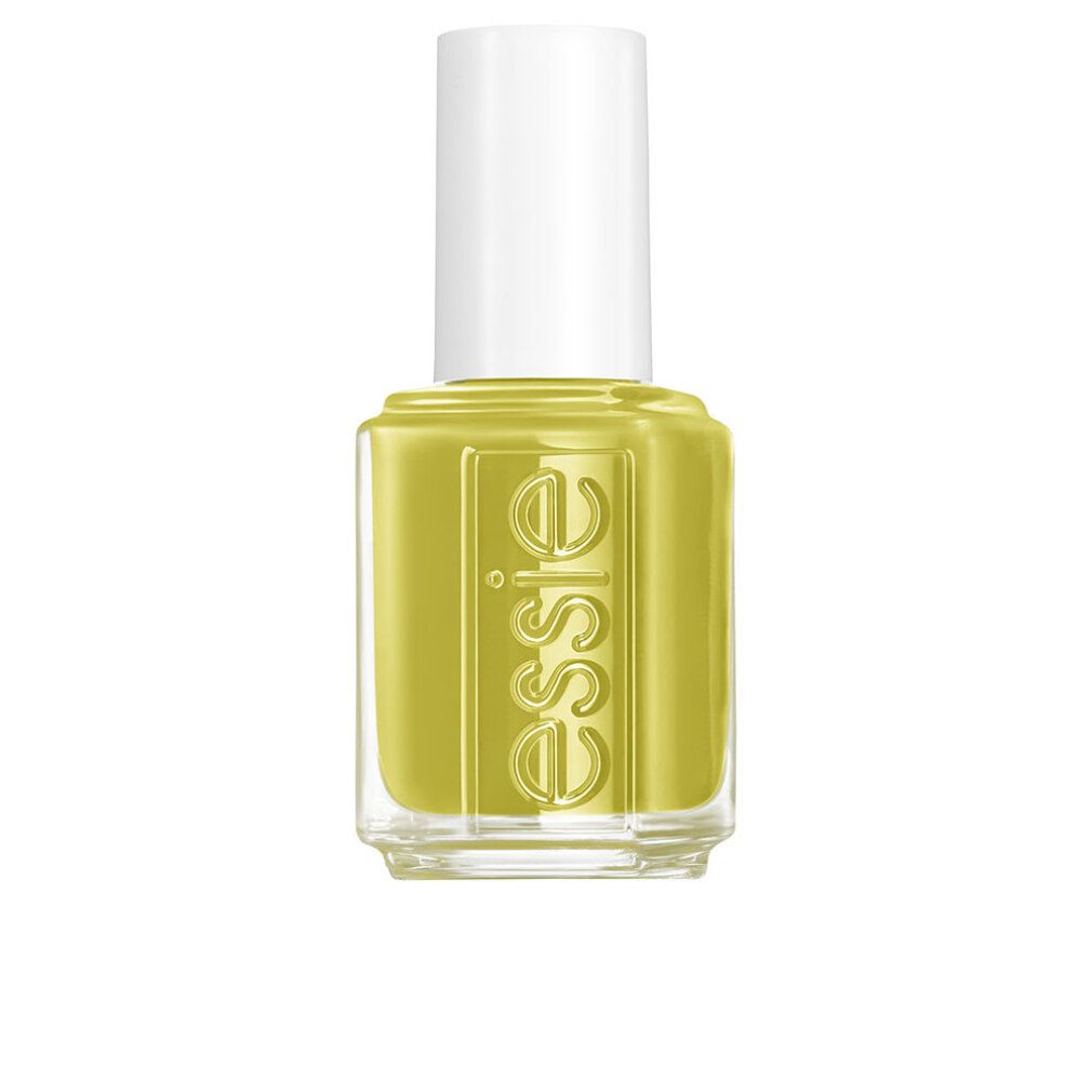 Essie Nagellack in hellem Limettengrün mit weißem Deckel.