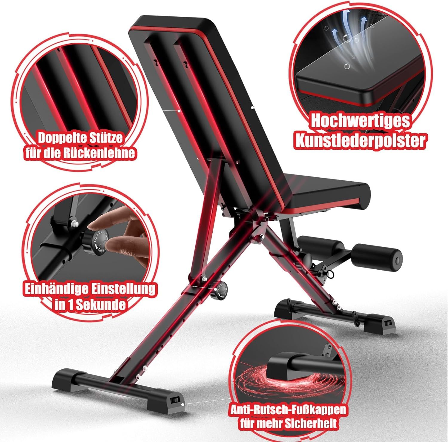 DH FitLife klappbar multifunktional Hantelbank
