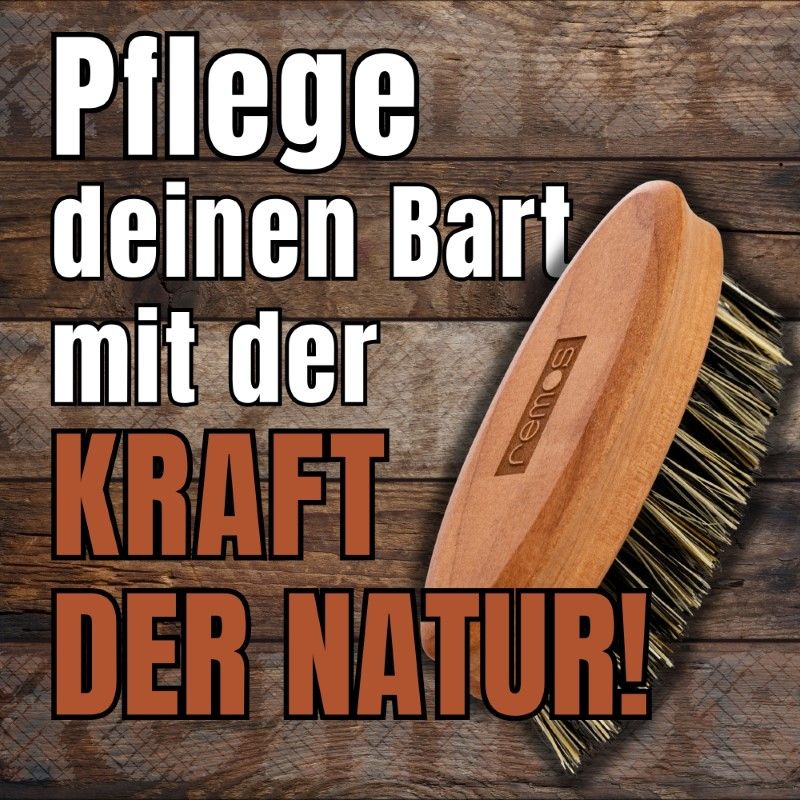 REMOS Bartbürste mit veganer Pflanzenfaser (Naturfibre)