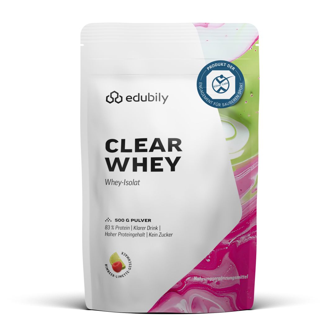 edubily® Clear Whey Isolat Himbeer-Limette 500 g Pulver