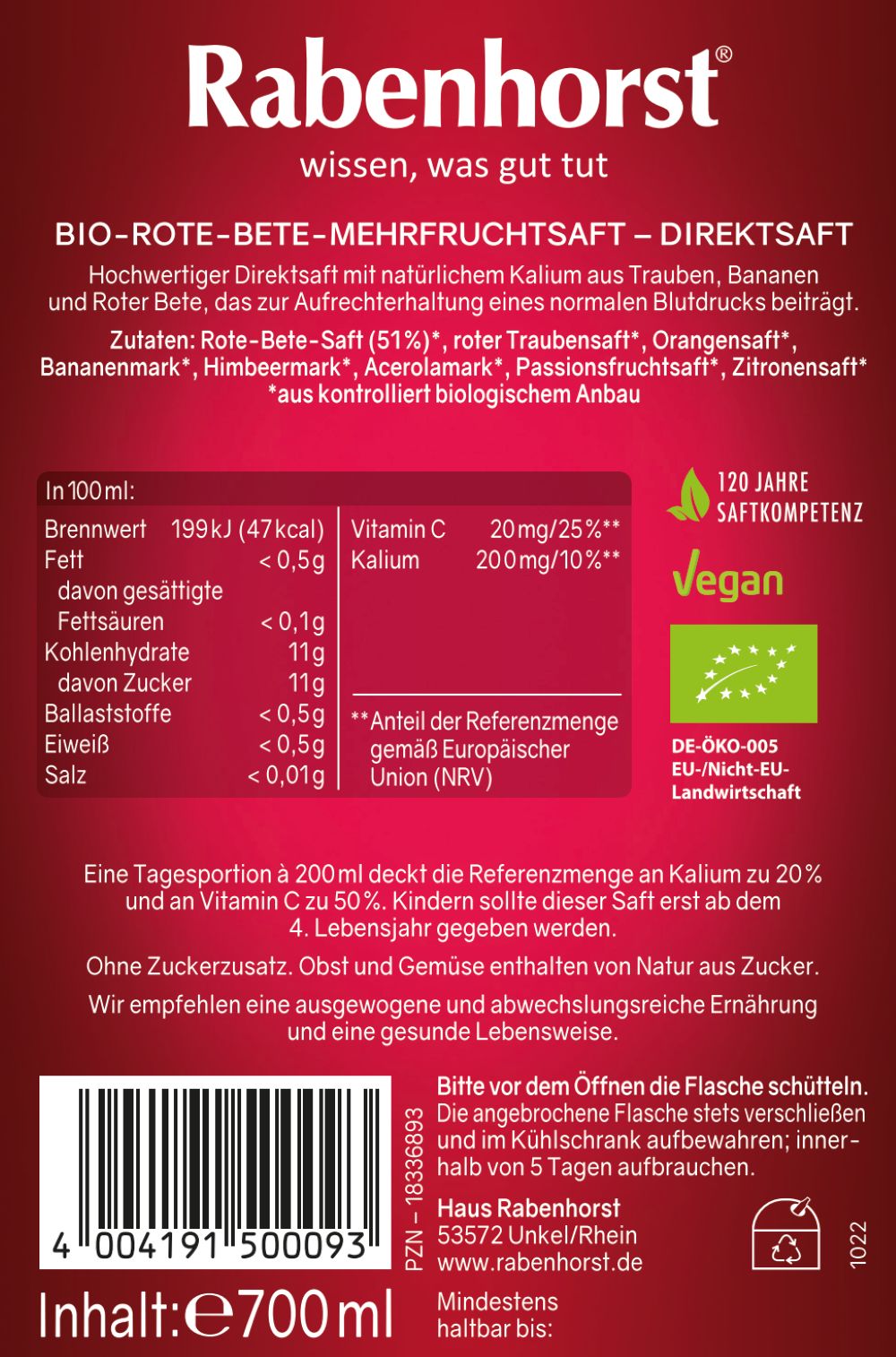 Rabenhorst Gesunder Blutdruck BIO