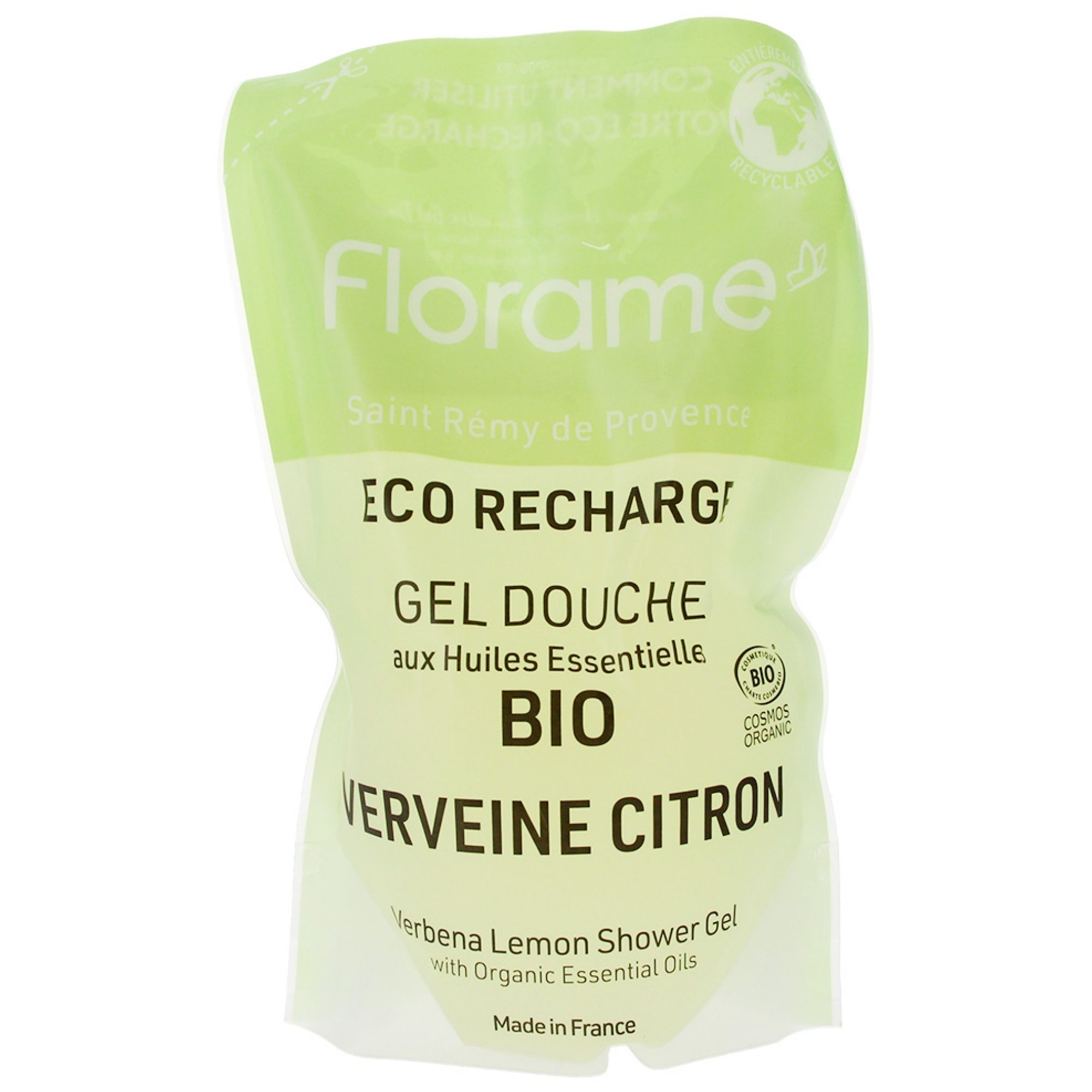 Florame Duschgel Verbena Zitrone Öko-Refill Bio 7,5x15,5x24 cm