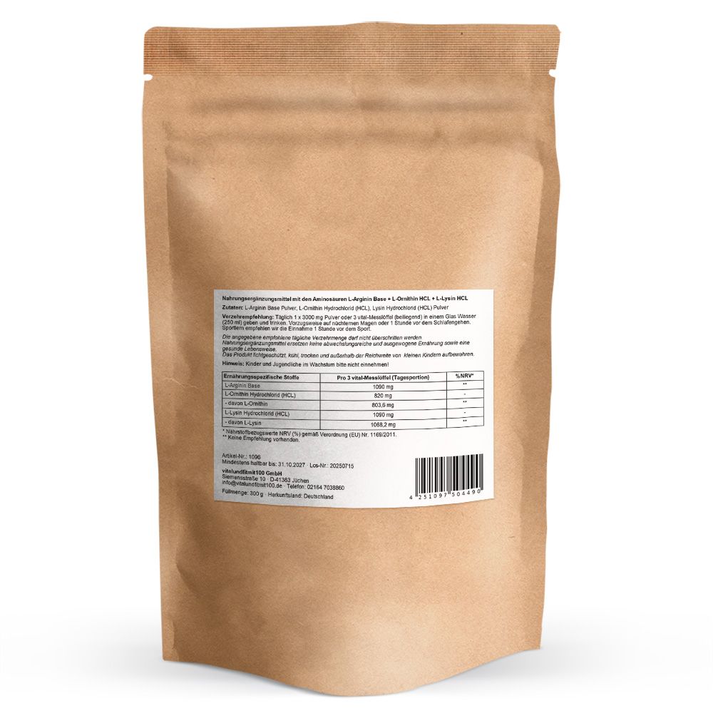 vitalundfitmit100® Trio Amino Komplex Pulver