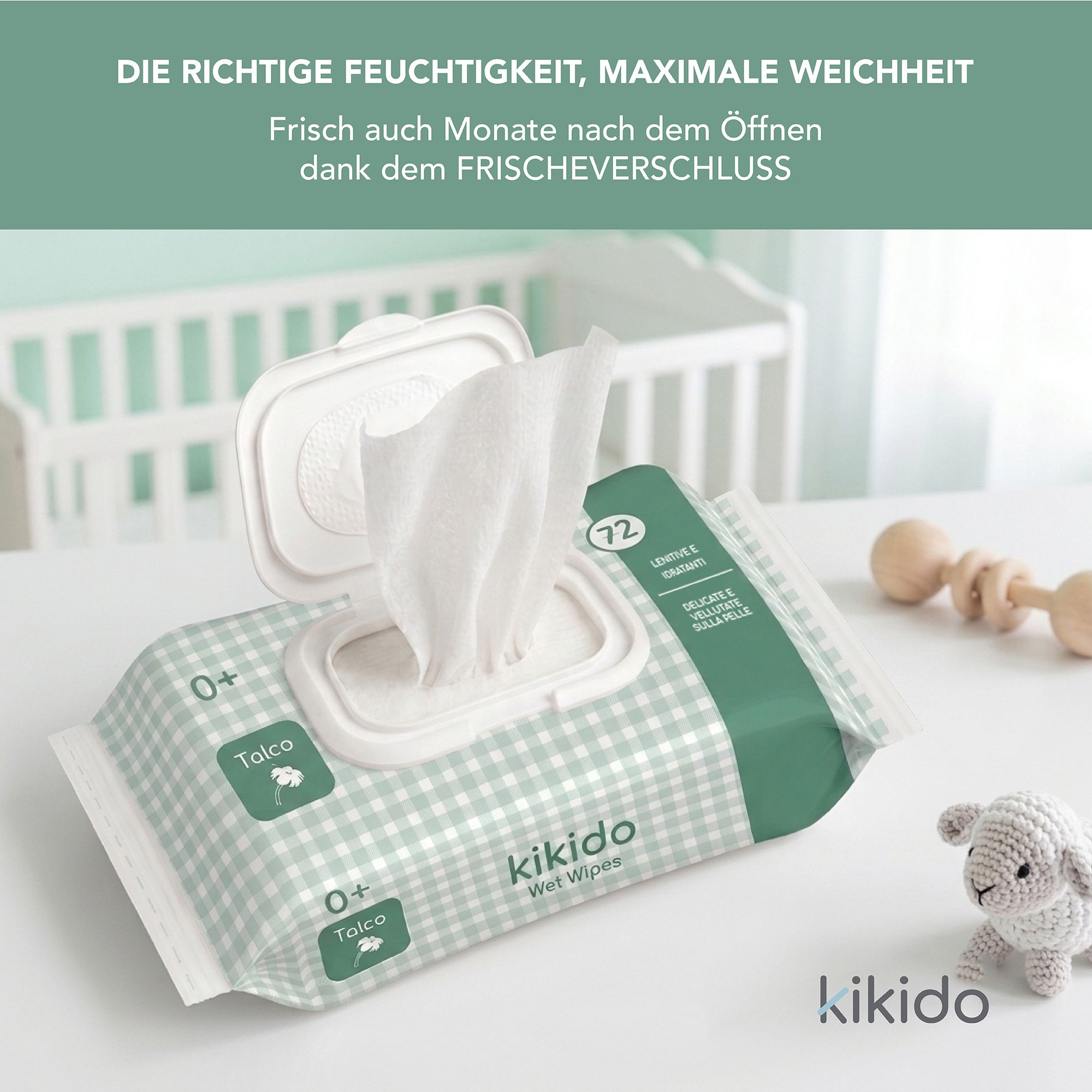 Kikido Baby Feuchttücher Talkum mit Aloe Vera