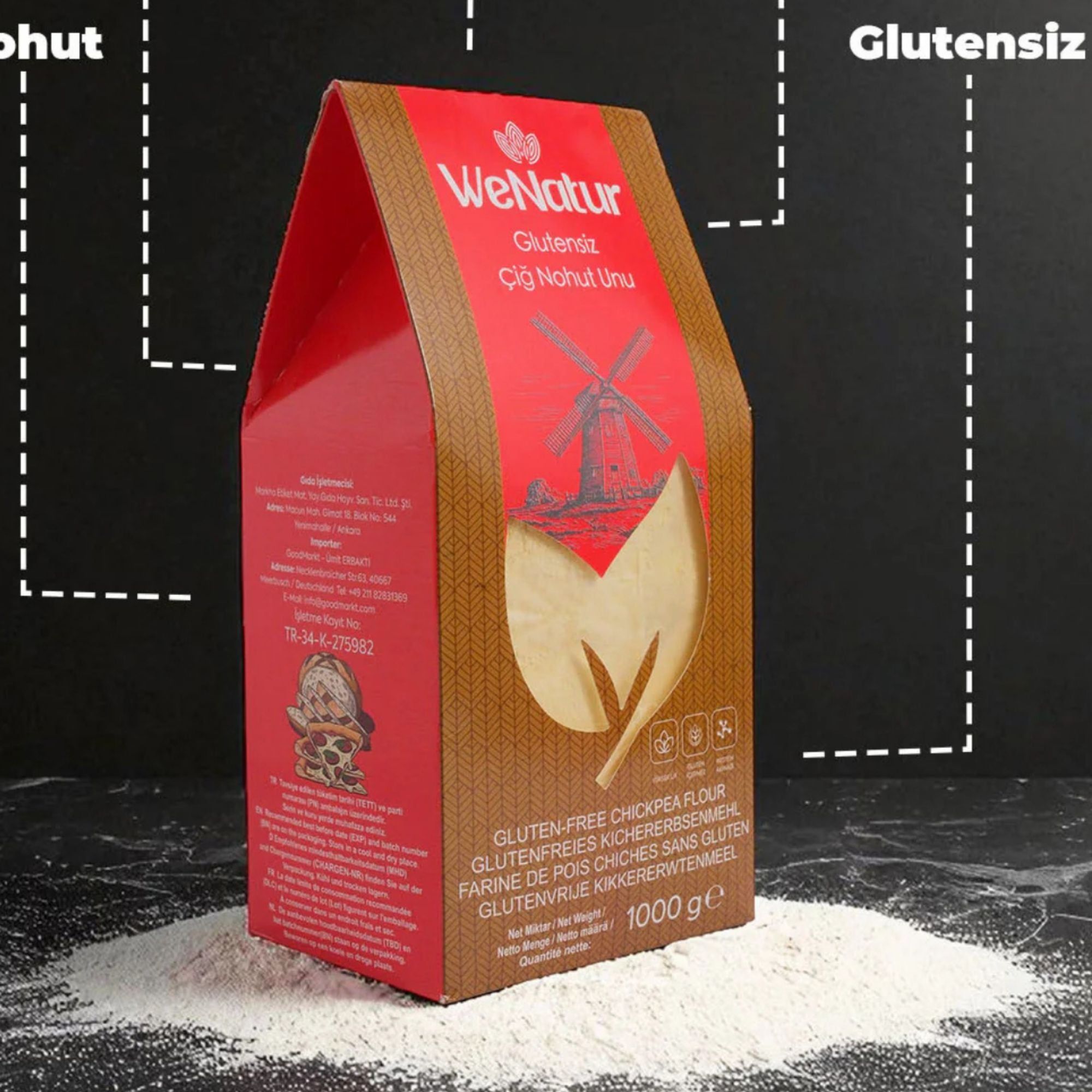 WeNatur  Glutenfreies Rohes Kichererbsenmehl