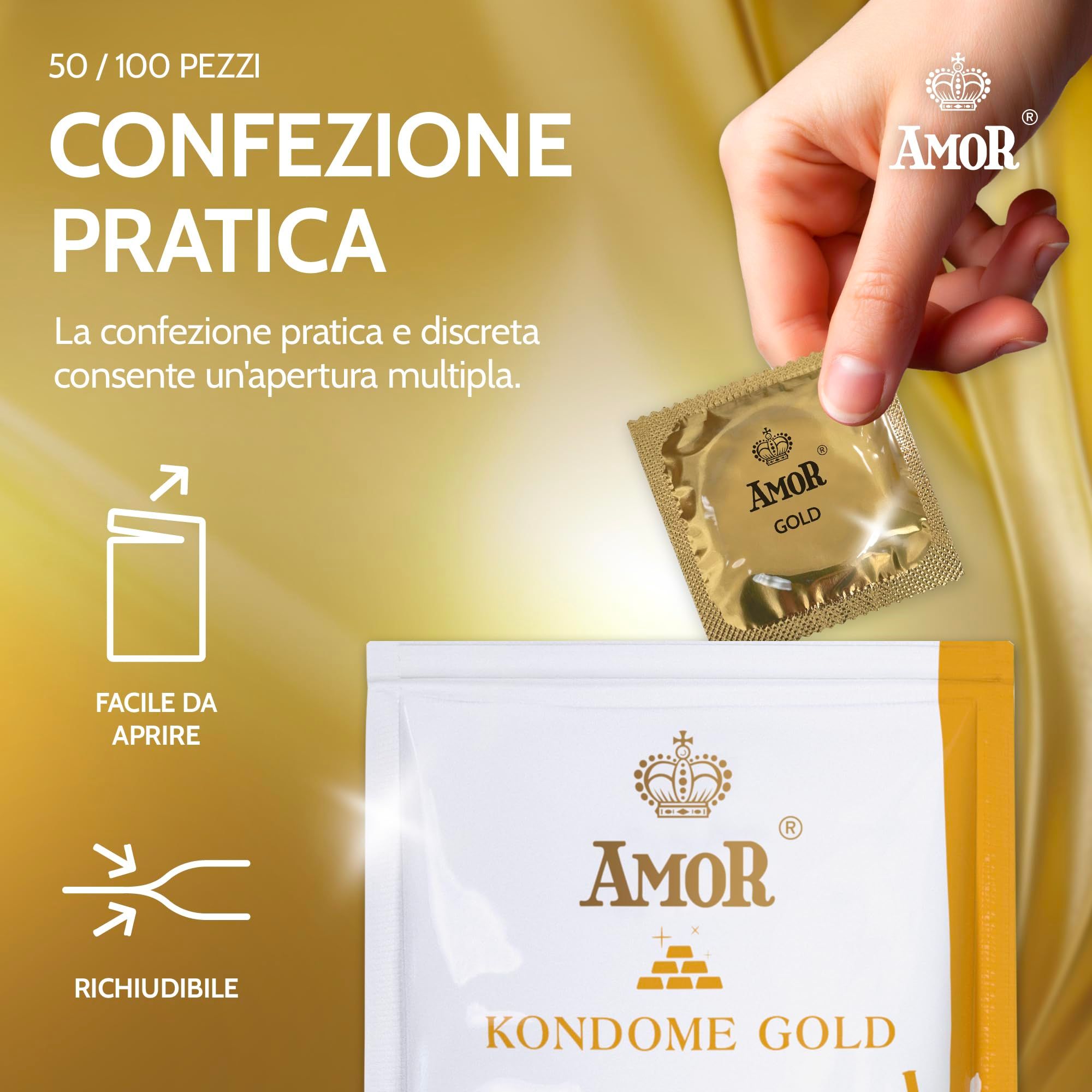 AMOR Gold Kondome 53mm