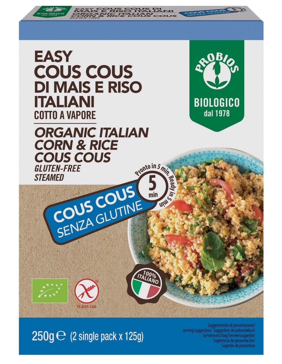 Cous Cous di Mais e Riso Senza Glutine - Probios