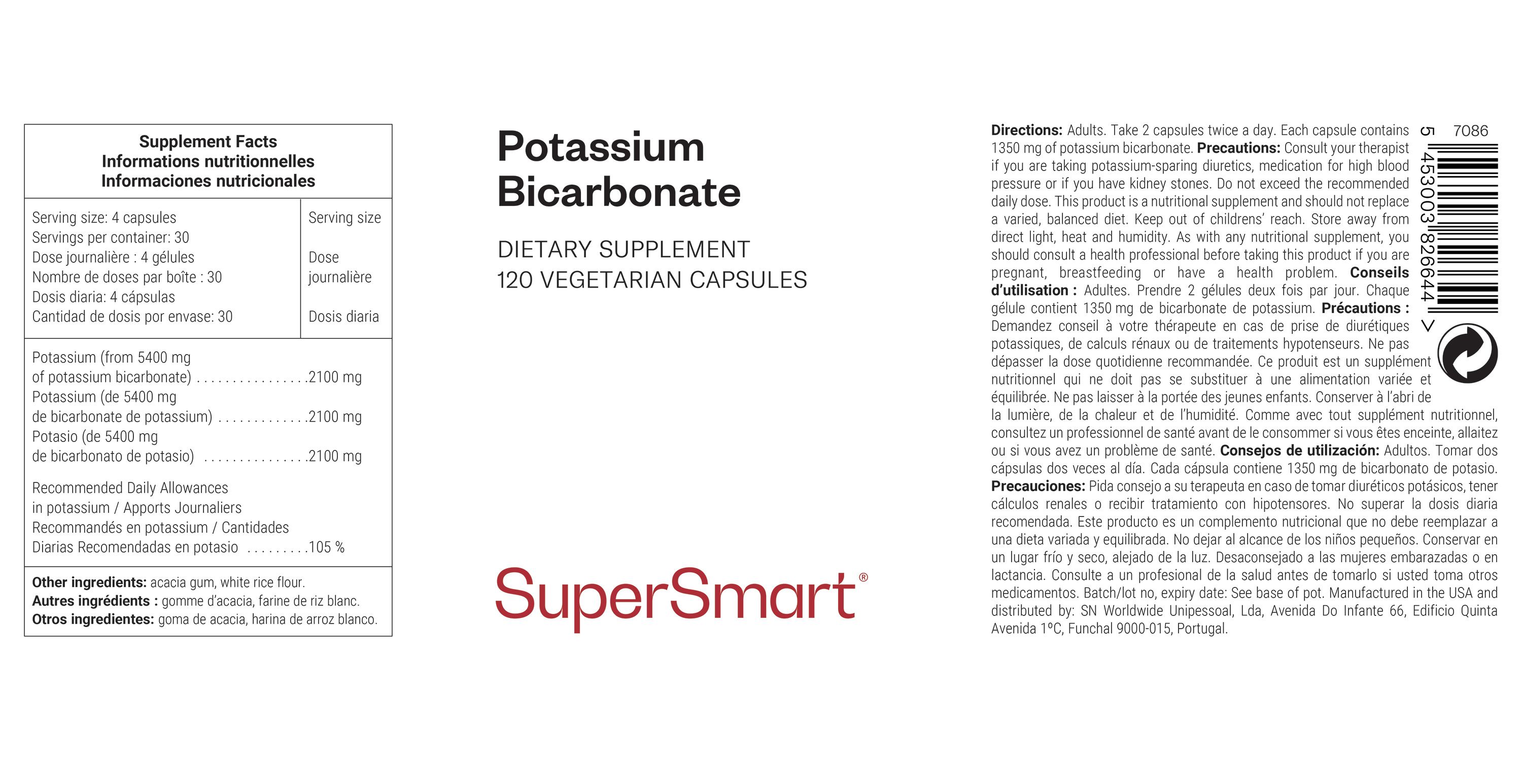 SuperSmart - Potassium Bicarbonate 120 St