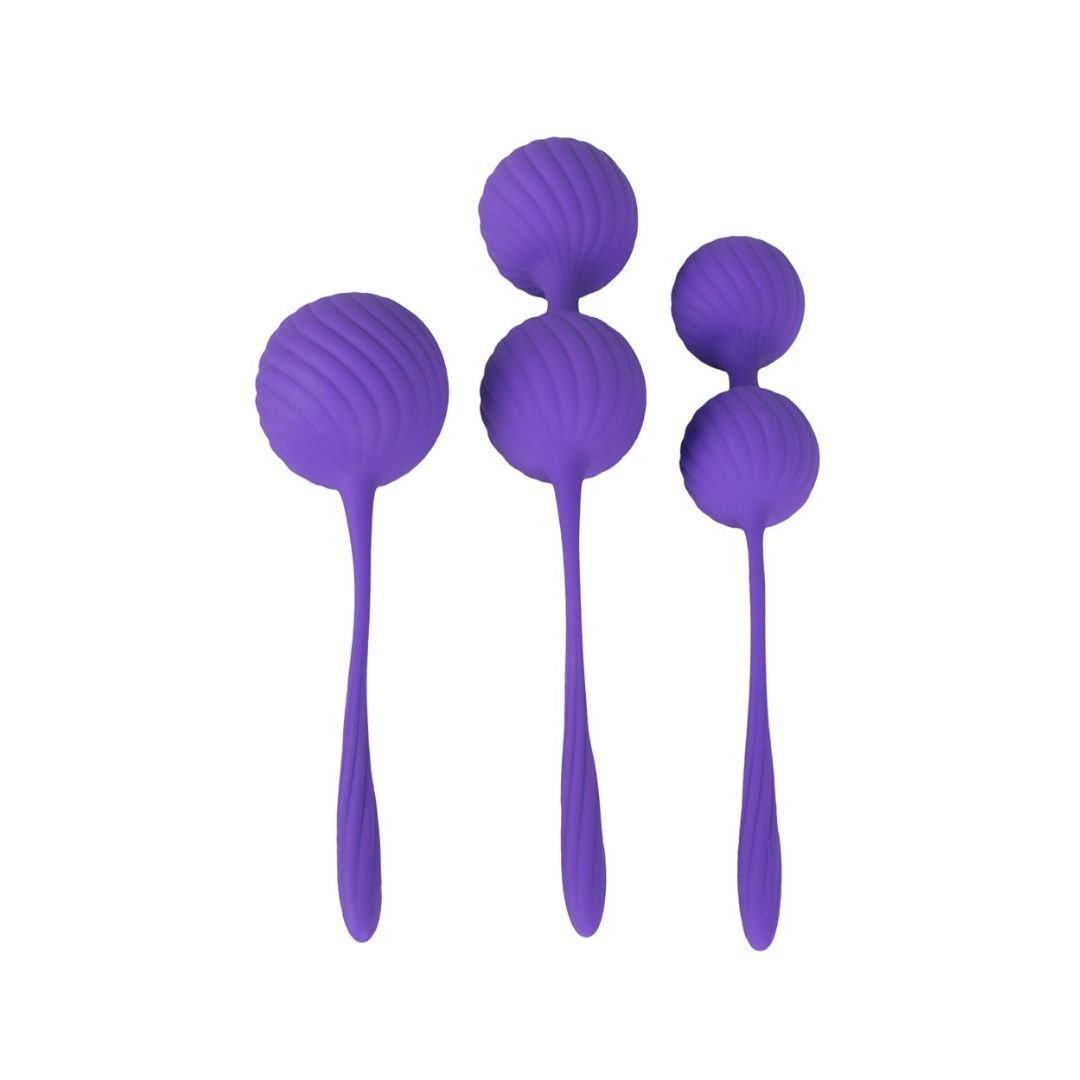 Liebeskugeln im Set „3 Kegel Training Balls“ | Rillenstruktur, Beckenbodentraining | Sweet Smile