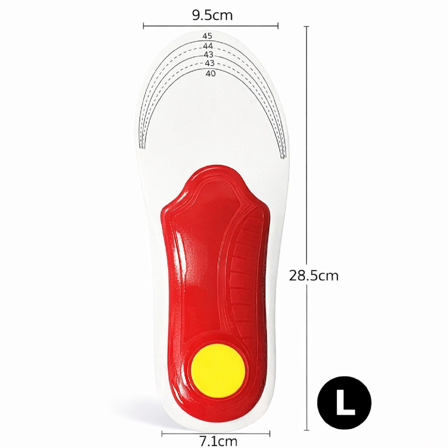 COOL-i Orthopädische 3D Einlegesohlen mit Fußgewölbestütze,bei Plattfuß, Fersensporn & Fußschmerzen