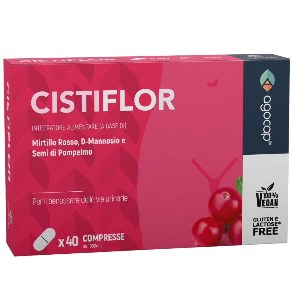 Cistiflor integratore cistite con D-mannosio, mirtillo rosso e semi di pompelmo supporto quotidiano