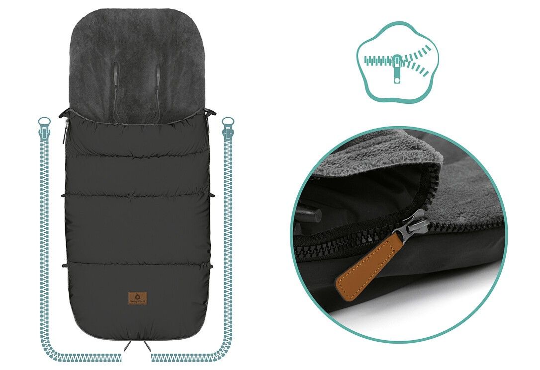 BABYWORLD Winterfußsack Kinley Reflekt