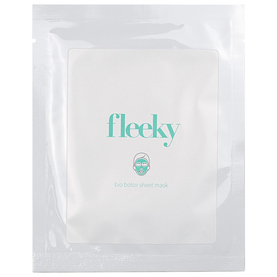 fleeky Bio Botox Sheet Mask mit 540 Needle Dermaroller