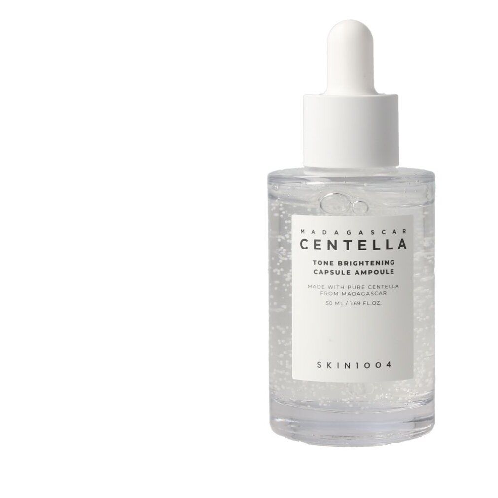 SKIN1004 Madagaskar Centella Ampoule in Glasflasche mit Pipette.