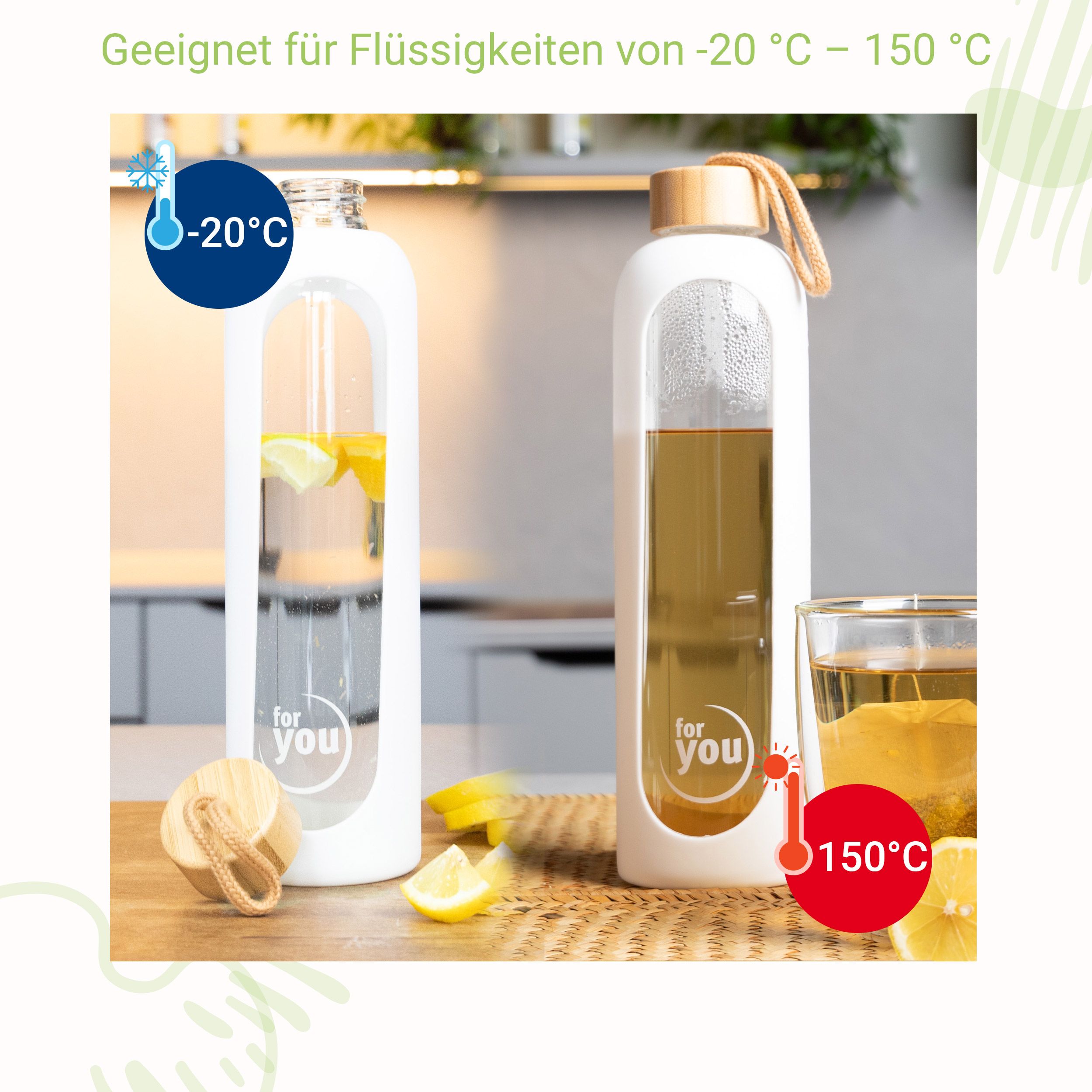 for you Nachhaltige Trinkflasche Doppelpack