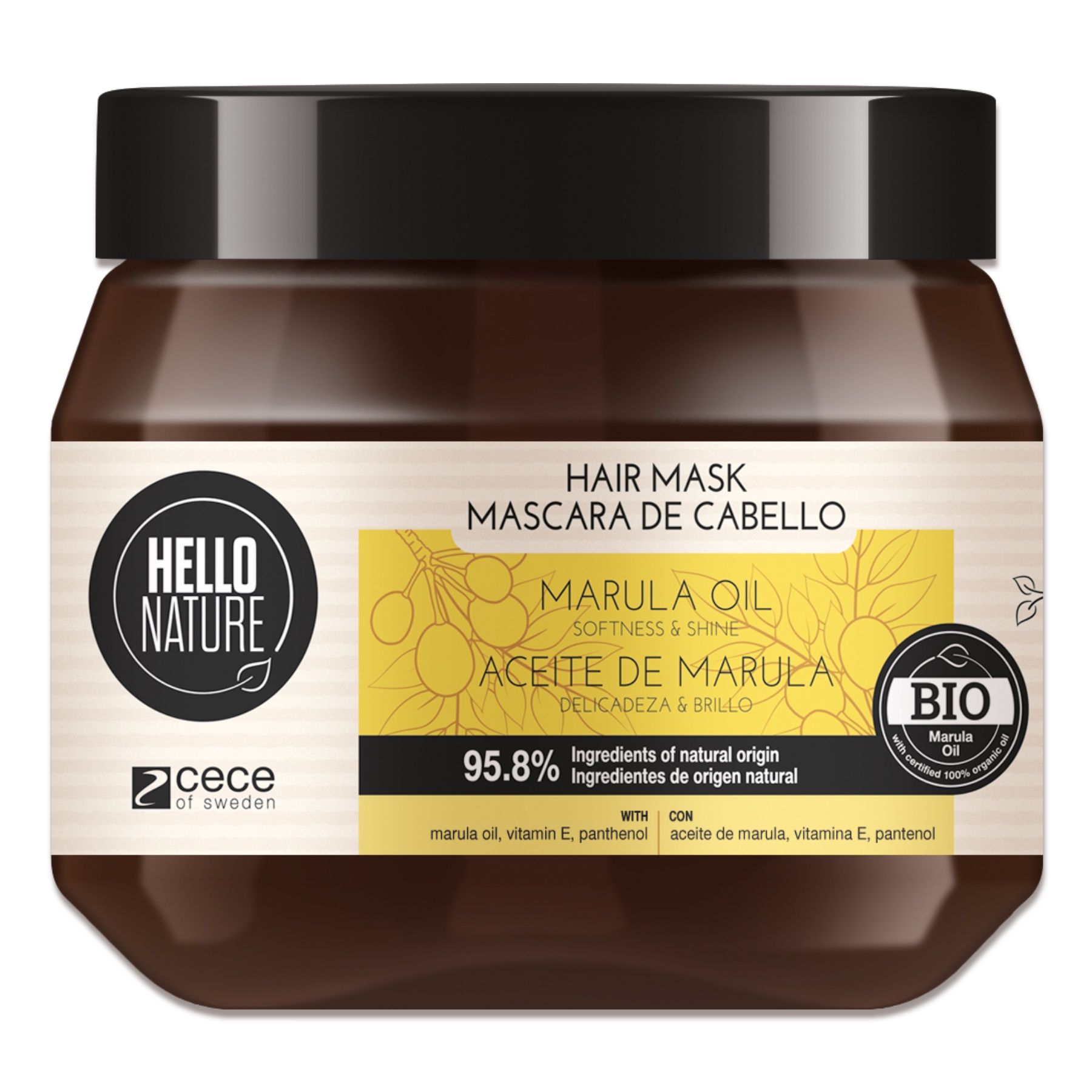 Hello Nature Haarmaske mit Marula Öl für intensive Haarpflege