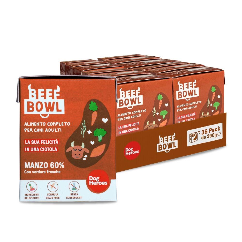 Dog Heroes Beef bowl Multipack 36x390g