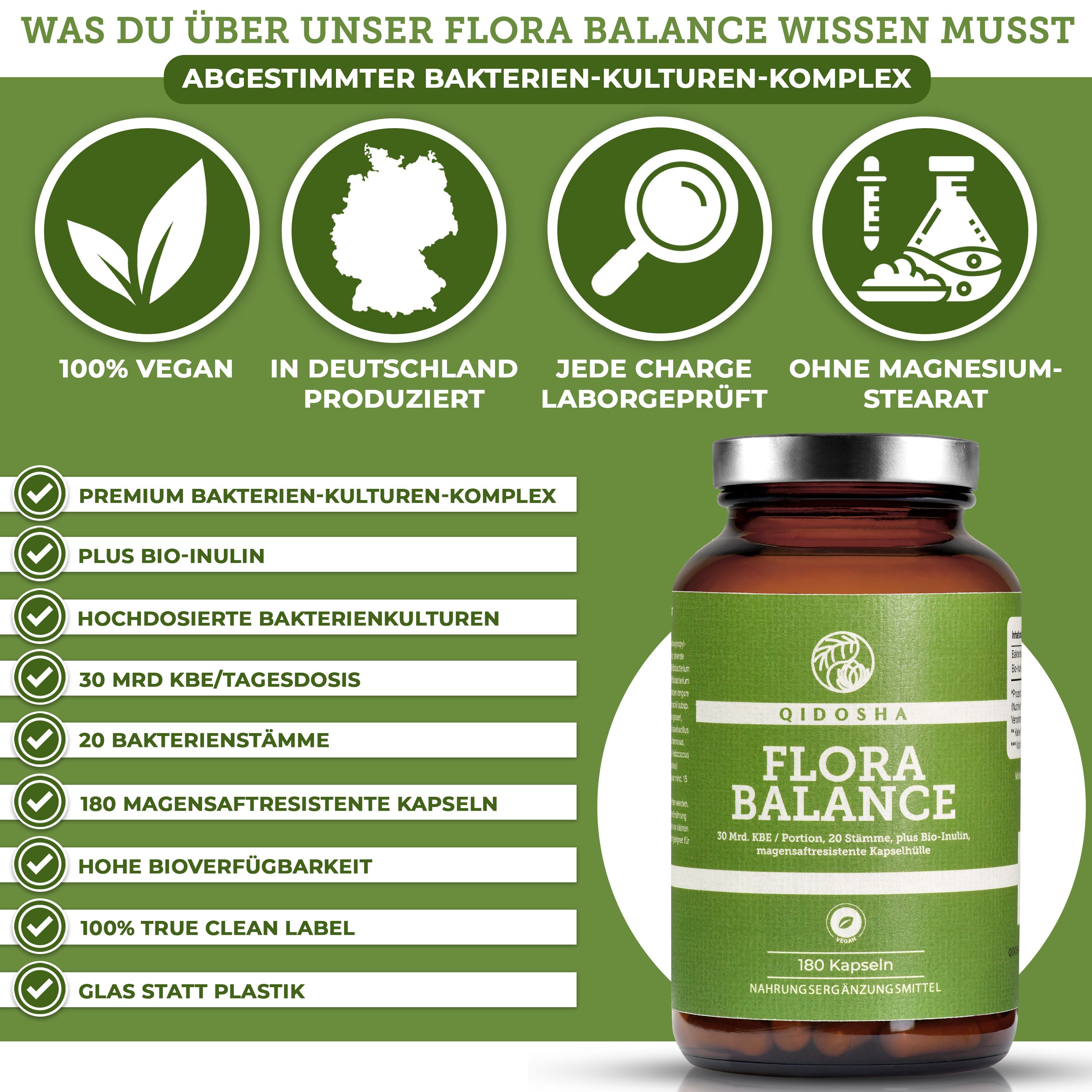 QIDOSHA FLORA BALANCE Bakterien-Kulturen-Komplex