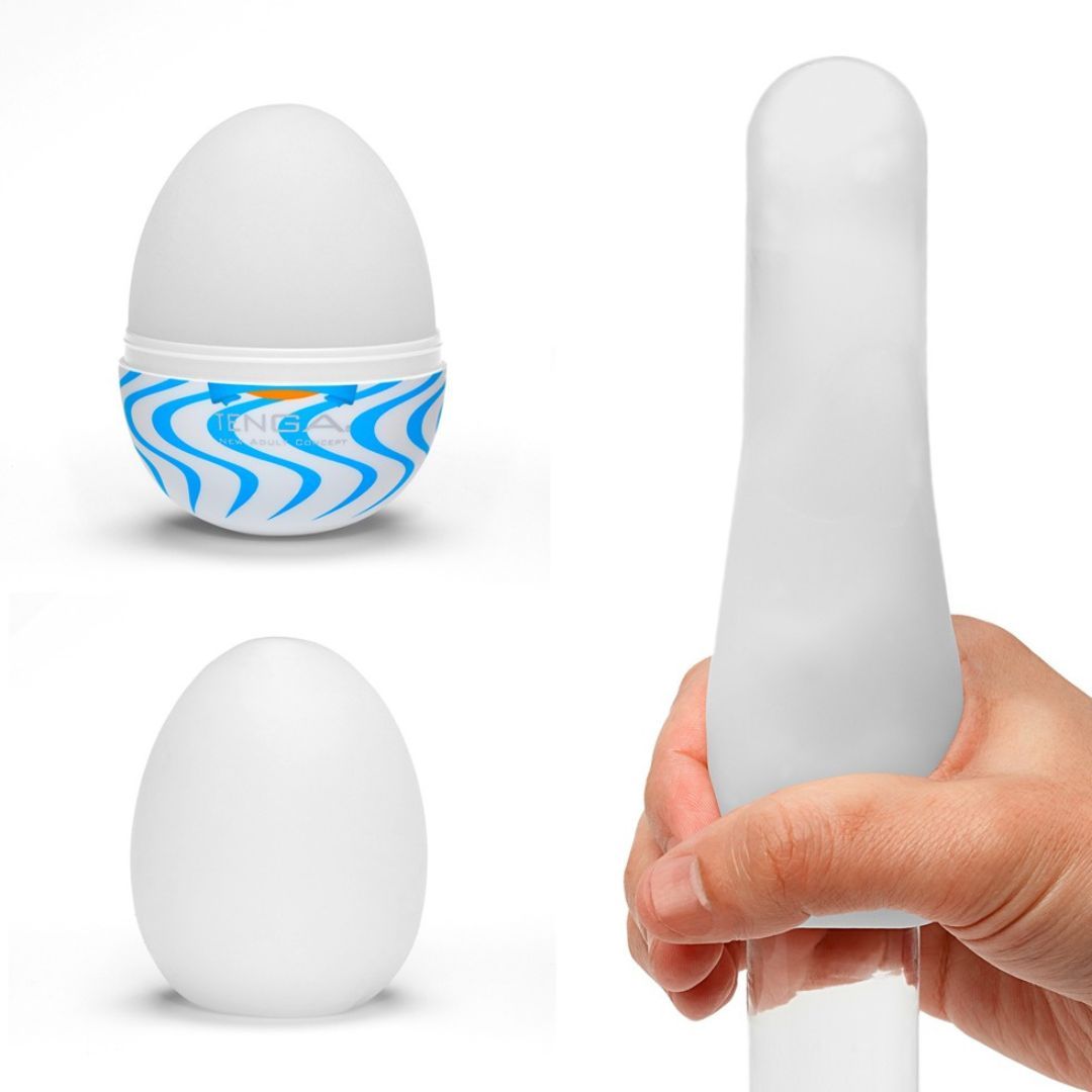 Tenga-Ei Masturbator „Egg Wind“ mit Wellen-Struktur