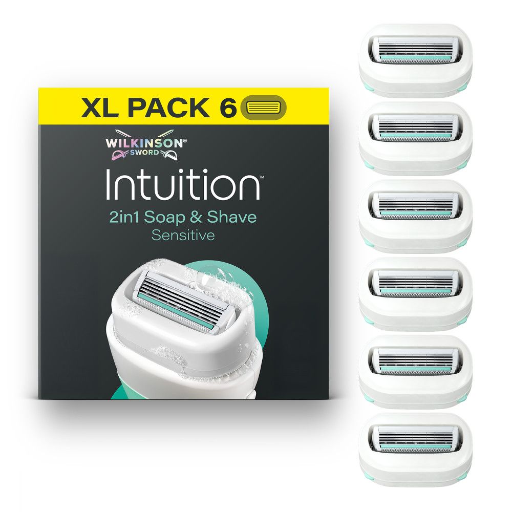 Wilkinson Sword Intuition 2in1 Soap & Shave Sensitive Ersatzklingen 6 St