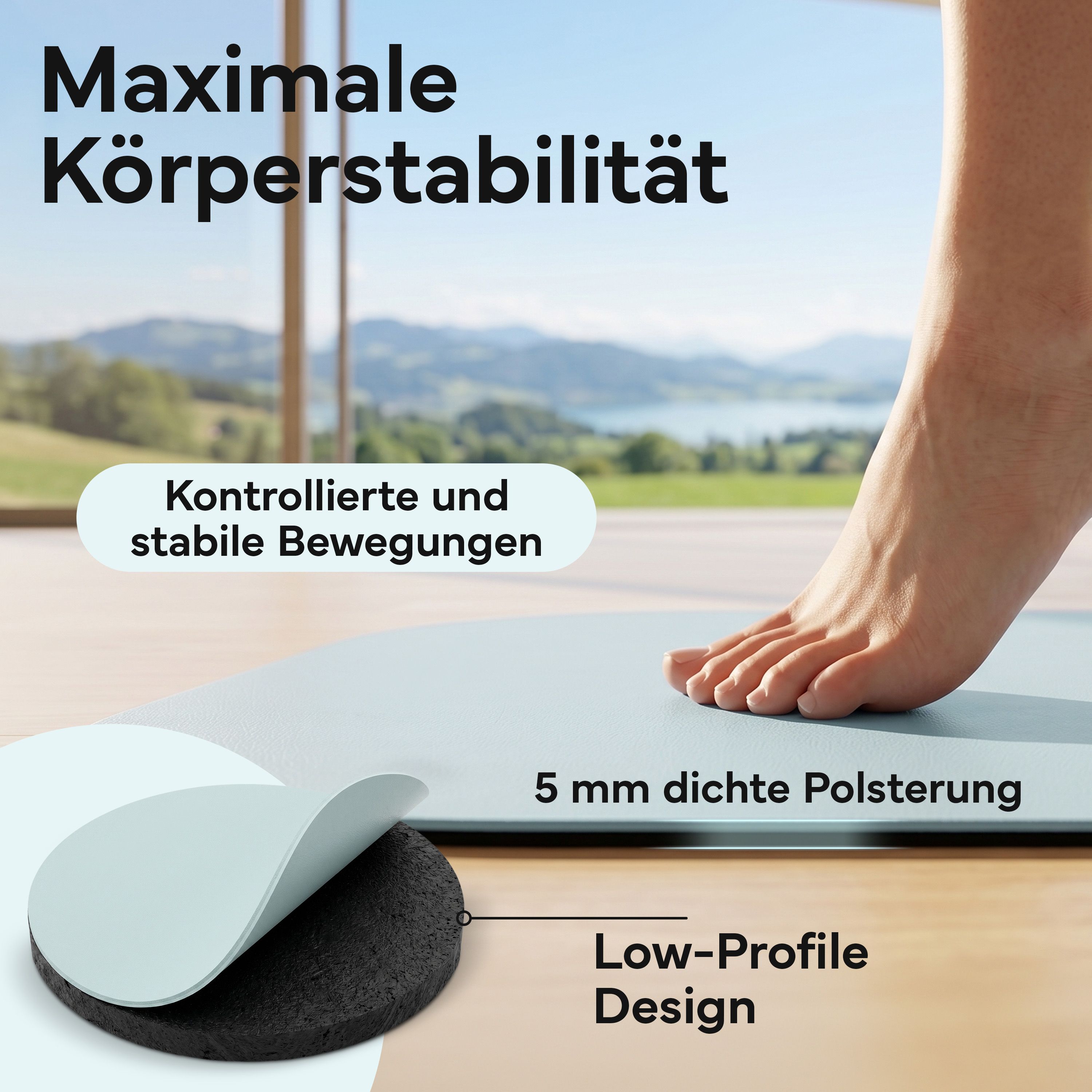 NEOLYMP Pilates-Yogamatte rutschfest