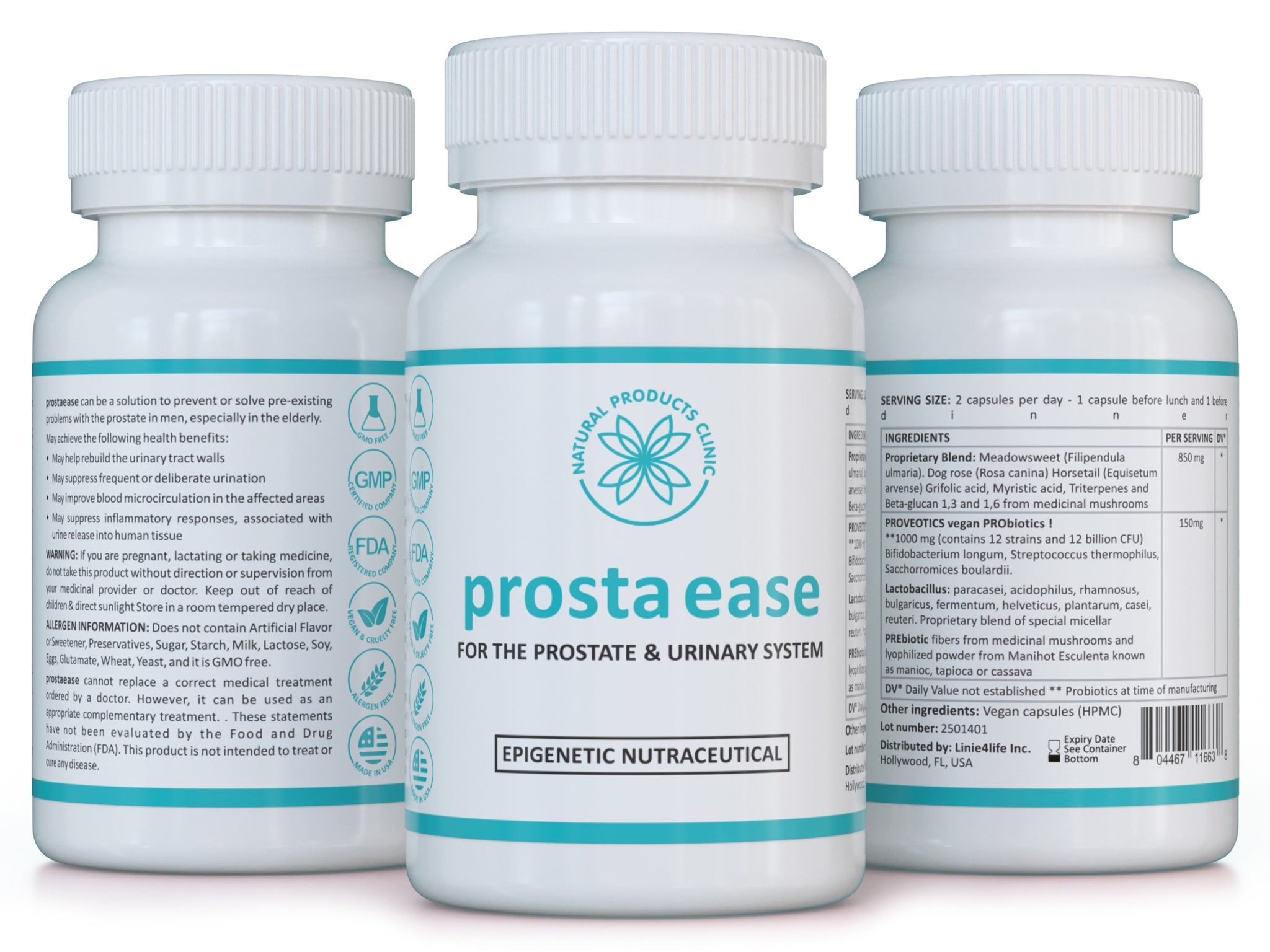 Natural Products Clinic Prosta Ease – Männer-Komplex für Prostata und Harnwege – 60 Kapseln