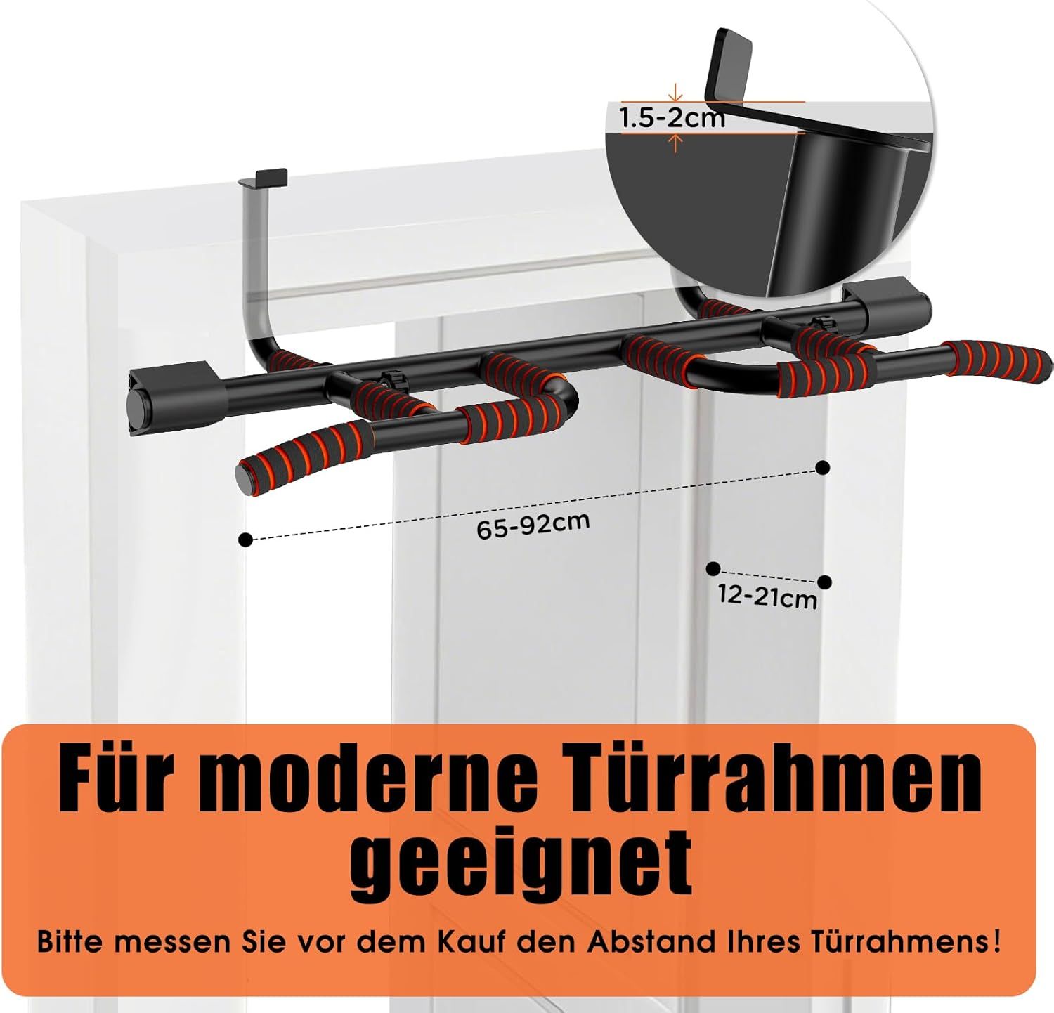DH FitLife Klimmzugstange Türrahmen ohne Schrauben
