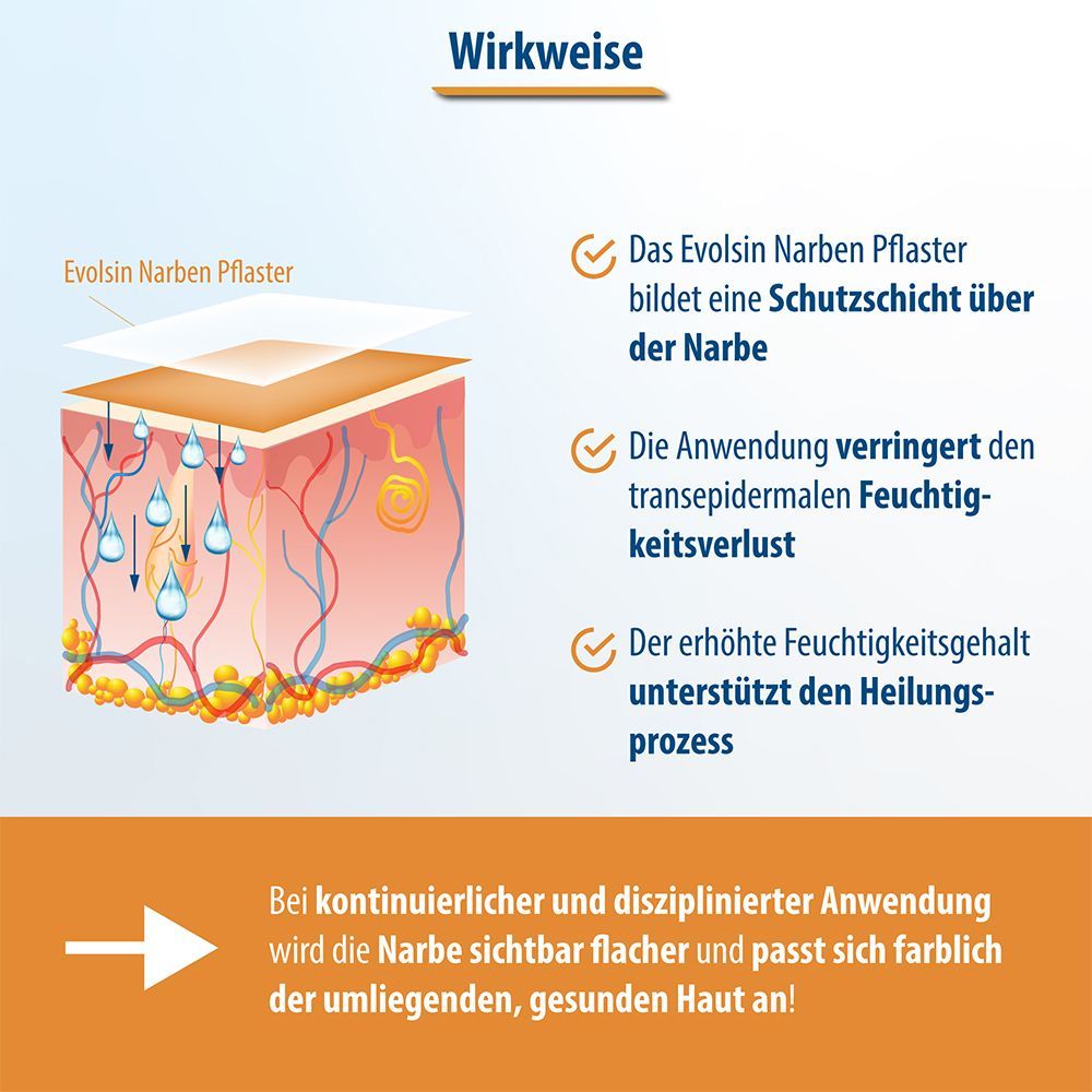 Evolsin Narbenpflaster 2x200 cm 1 St Pflaster