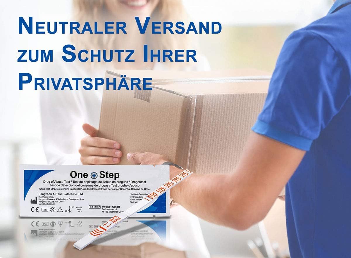 One+Step Kokain Drogentest-Schnelltest - Selbsttest mit hoher Sensitivität Cut-off: 100 ng/ml