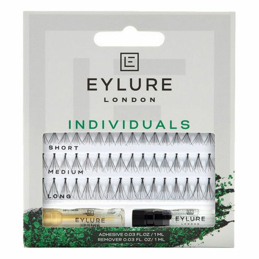 Eylure Individuelle Wimpern: Kurze, mittlere und lange Wimpern in Packung.