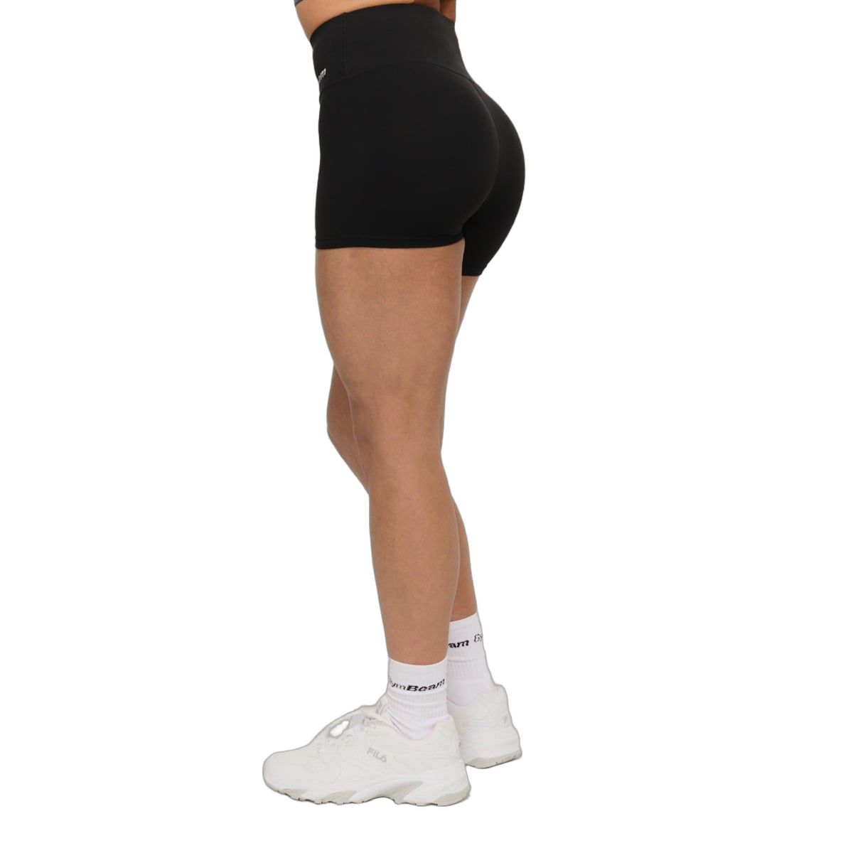 GymBeam Shorts Damen Slim mit hoher Taille Beat Schwarz 1 St