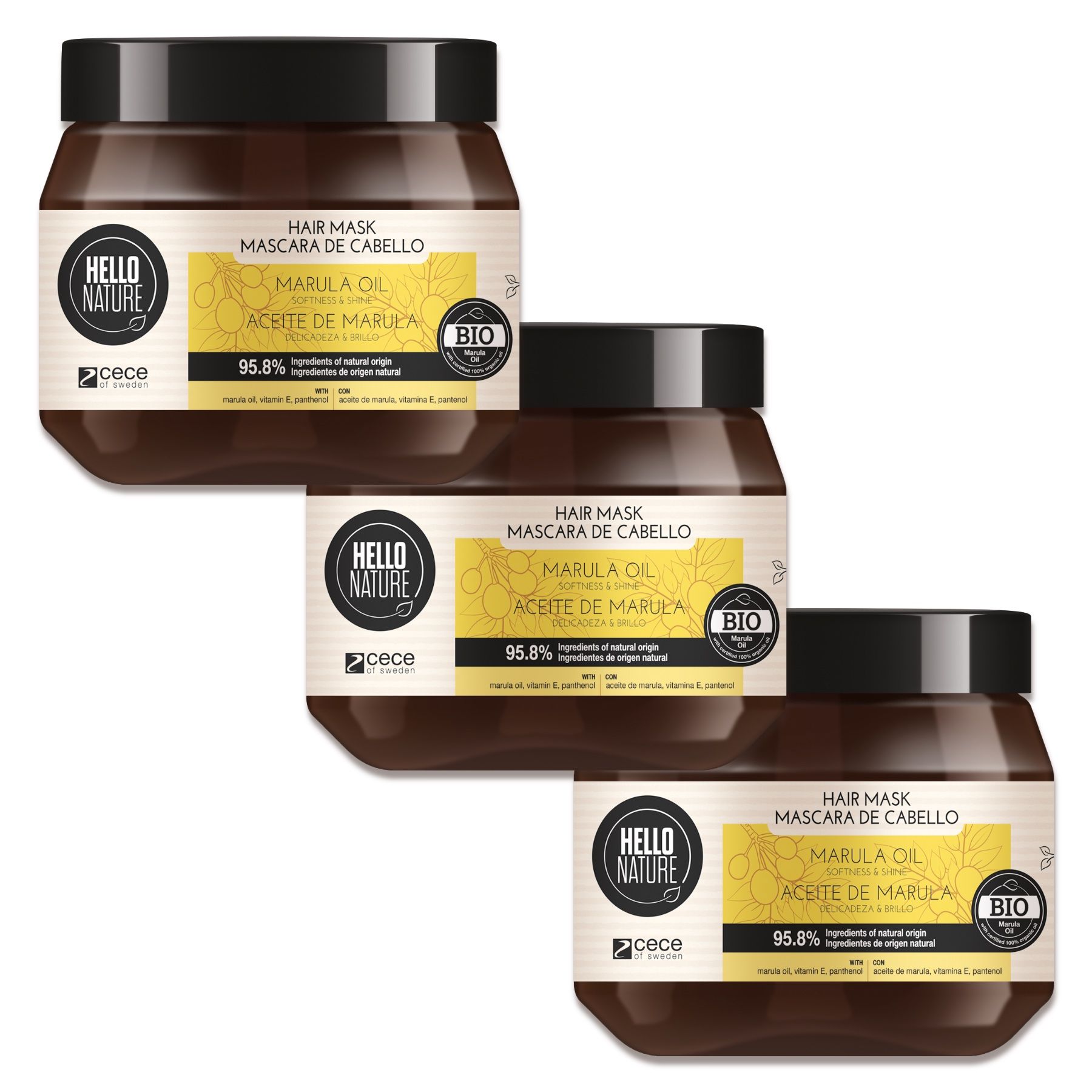 Hello Nature Haarmaske mit Marula Öl für intensive Haarpflege