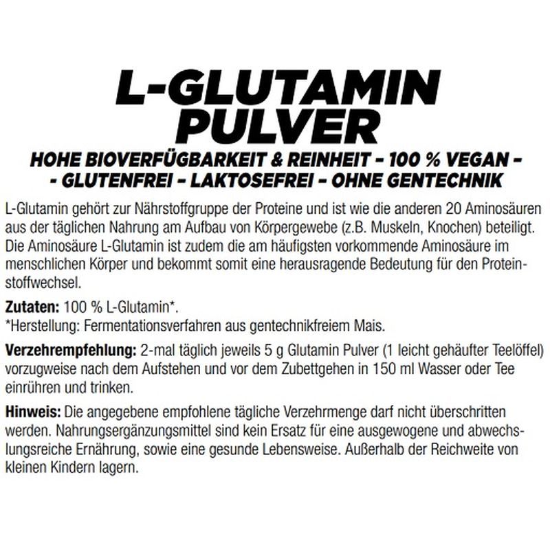 MySupps Glutamin 1 kg Pulver zur Herstellung einer Lösung zum Einnehmen